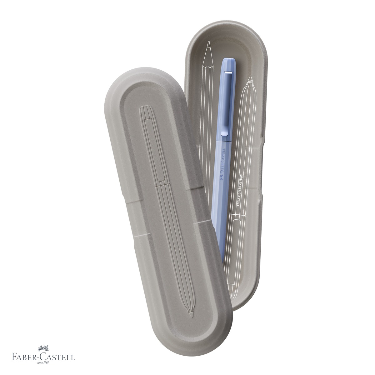 Pix premium Faber-Castell Avori Peace of Mind, mina albastra XB, mecanism rotativ, din plastic reciclat [3]