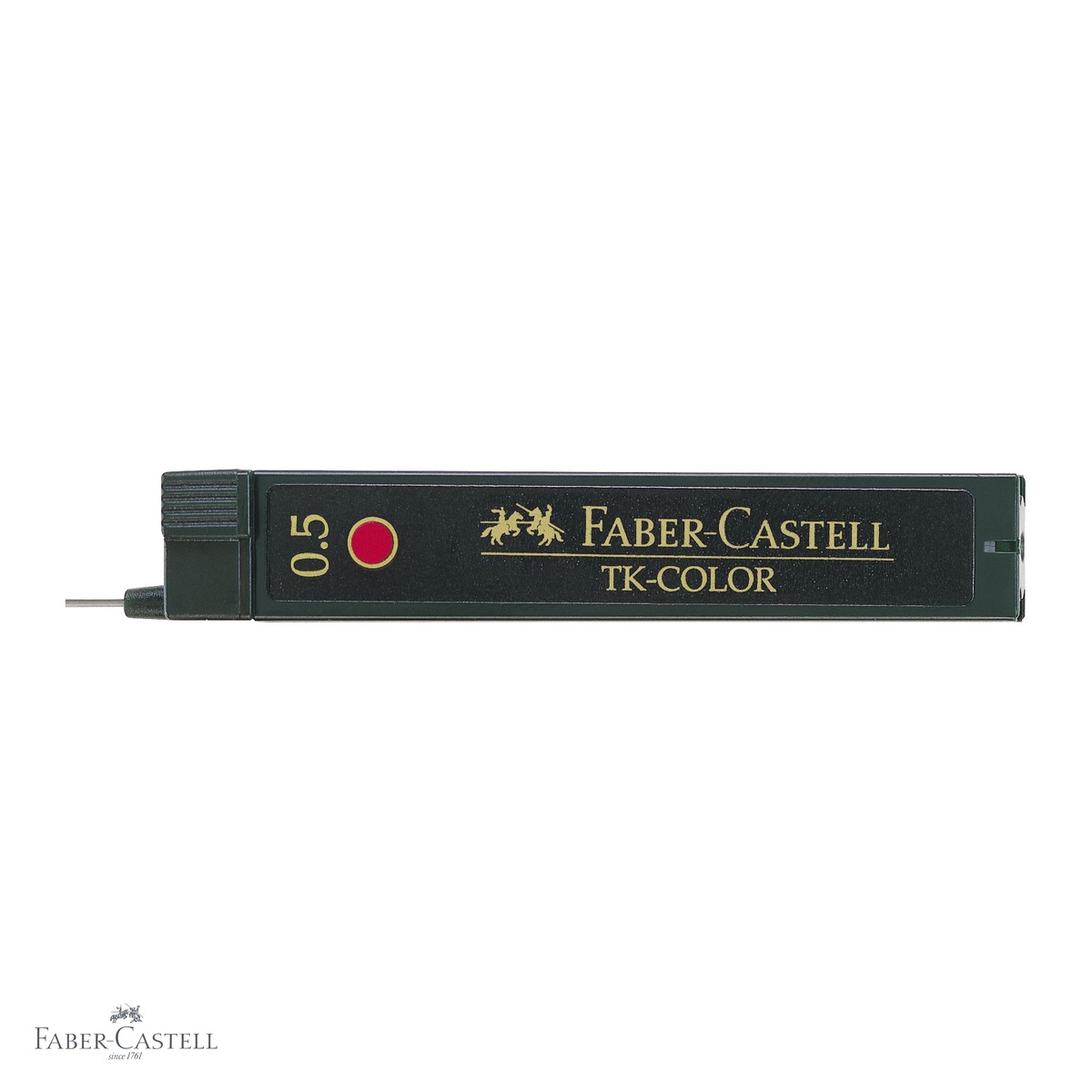 Mine creion mecanic Faber-Castell TK-Color 0.5 mm rosii, rezistente la rupere, 12 bucati/etui [3]