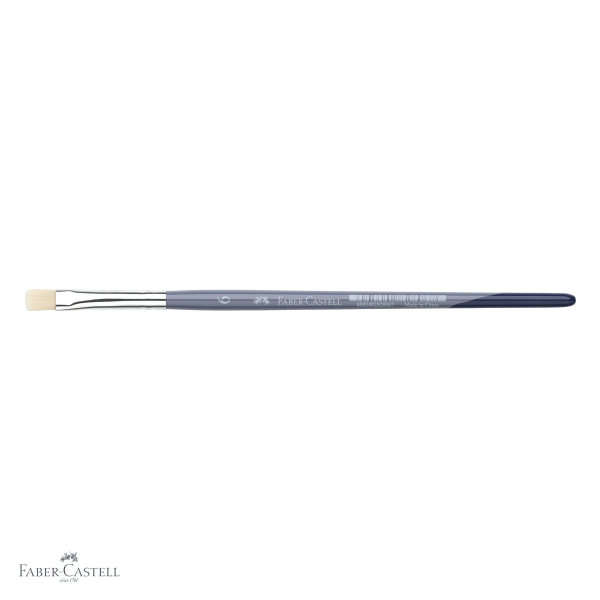 Pensula nr. 6 varf tesit Faber-Castell Creative Studio, par sintetic moale, pentru acuarela si culori solubile in apa [3]