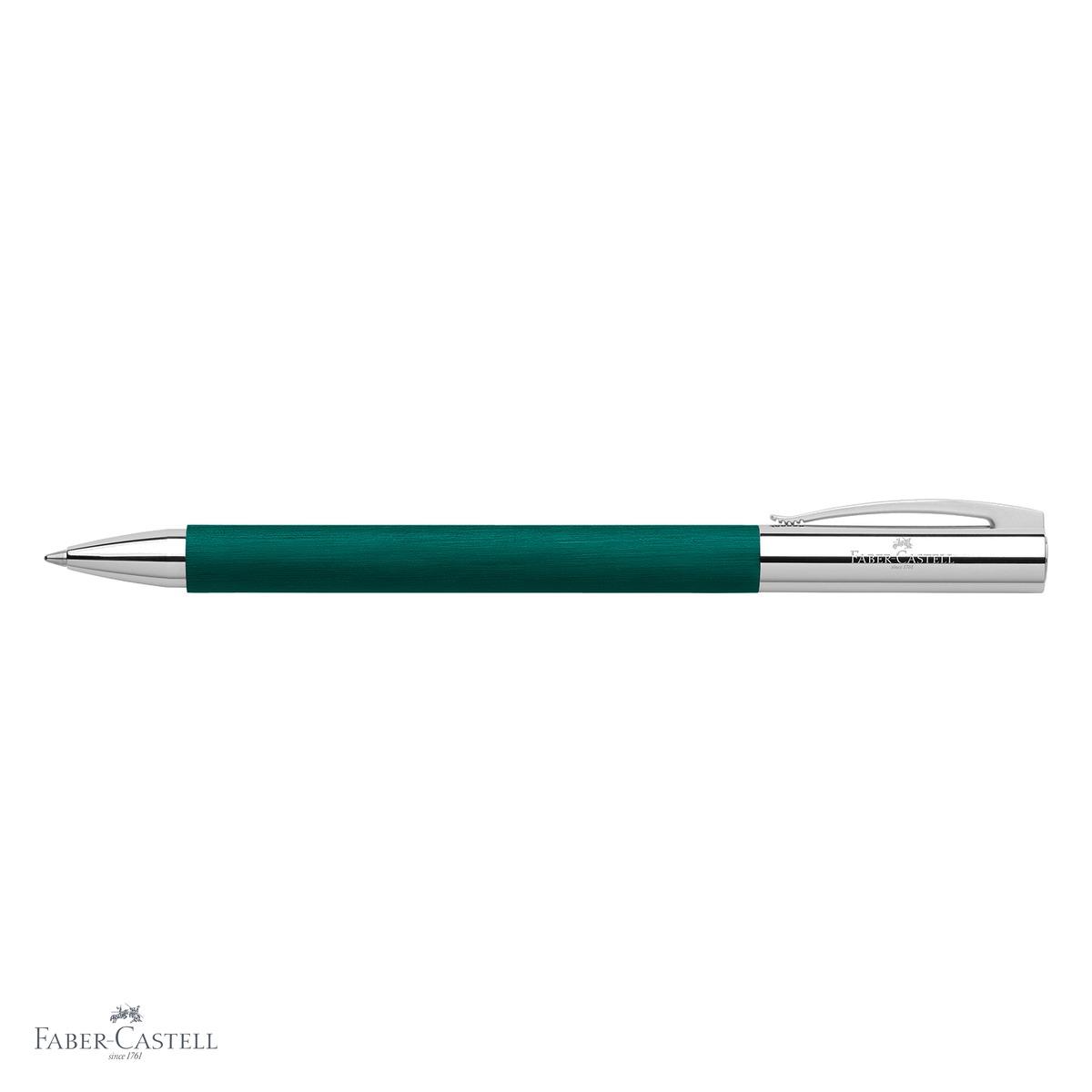 Pix premium Faber-Castell Ambition Precious Resin verde soft, mecanism rotativ, rezerva neagra M [3]