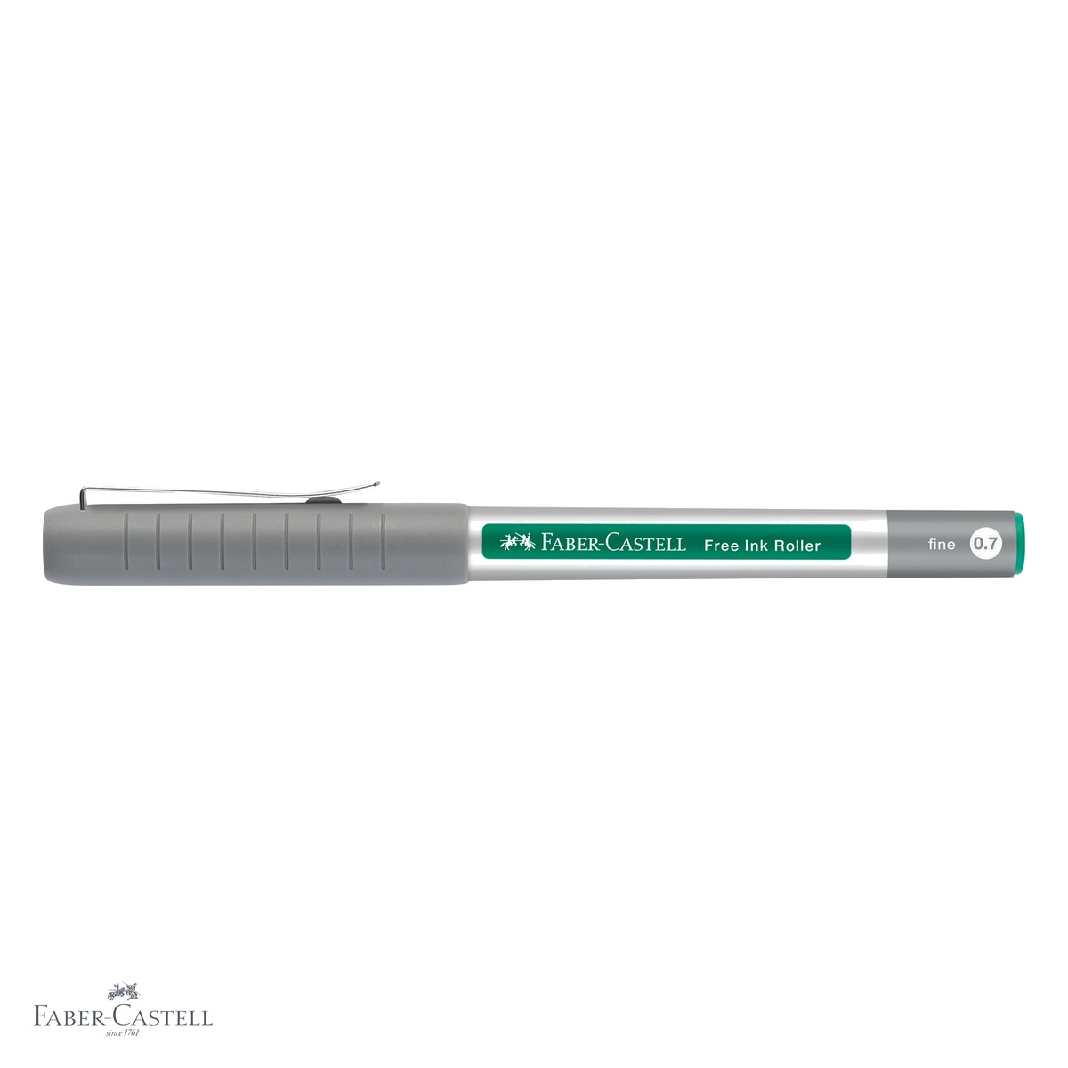 Roller Faber-Castell Free Ink 0.7mm, varf conic, cerneala verde, scriere fluida si precisa [3]