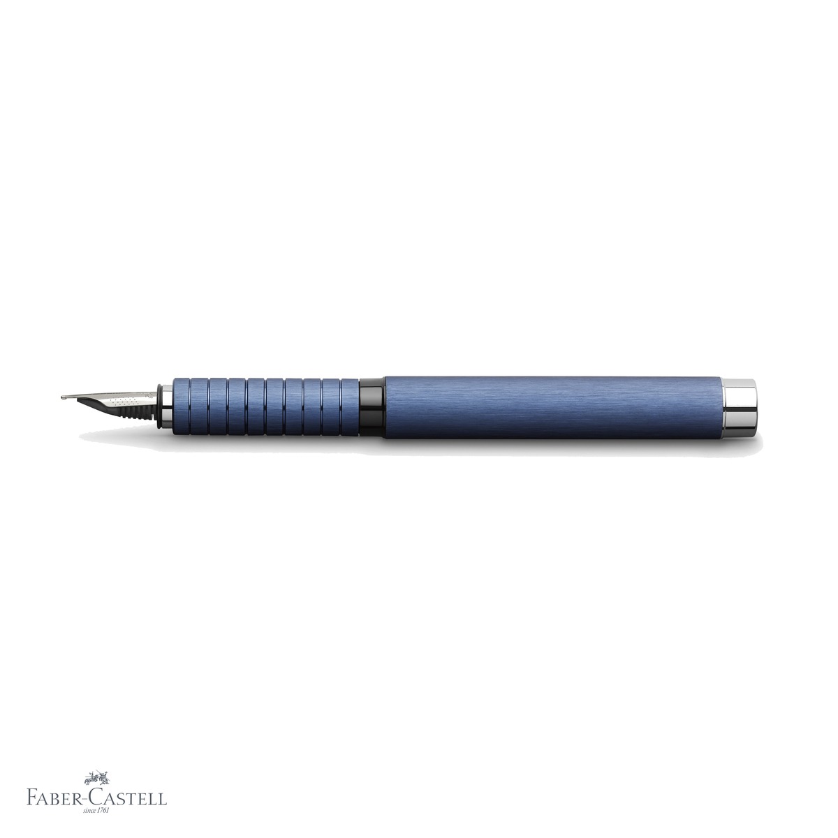 Stilou Faber-Castell Essentio Aluminium, penita din otel inoxidabil, design clasic cu look modern, albastru [3]