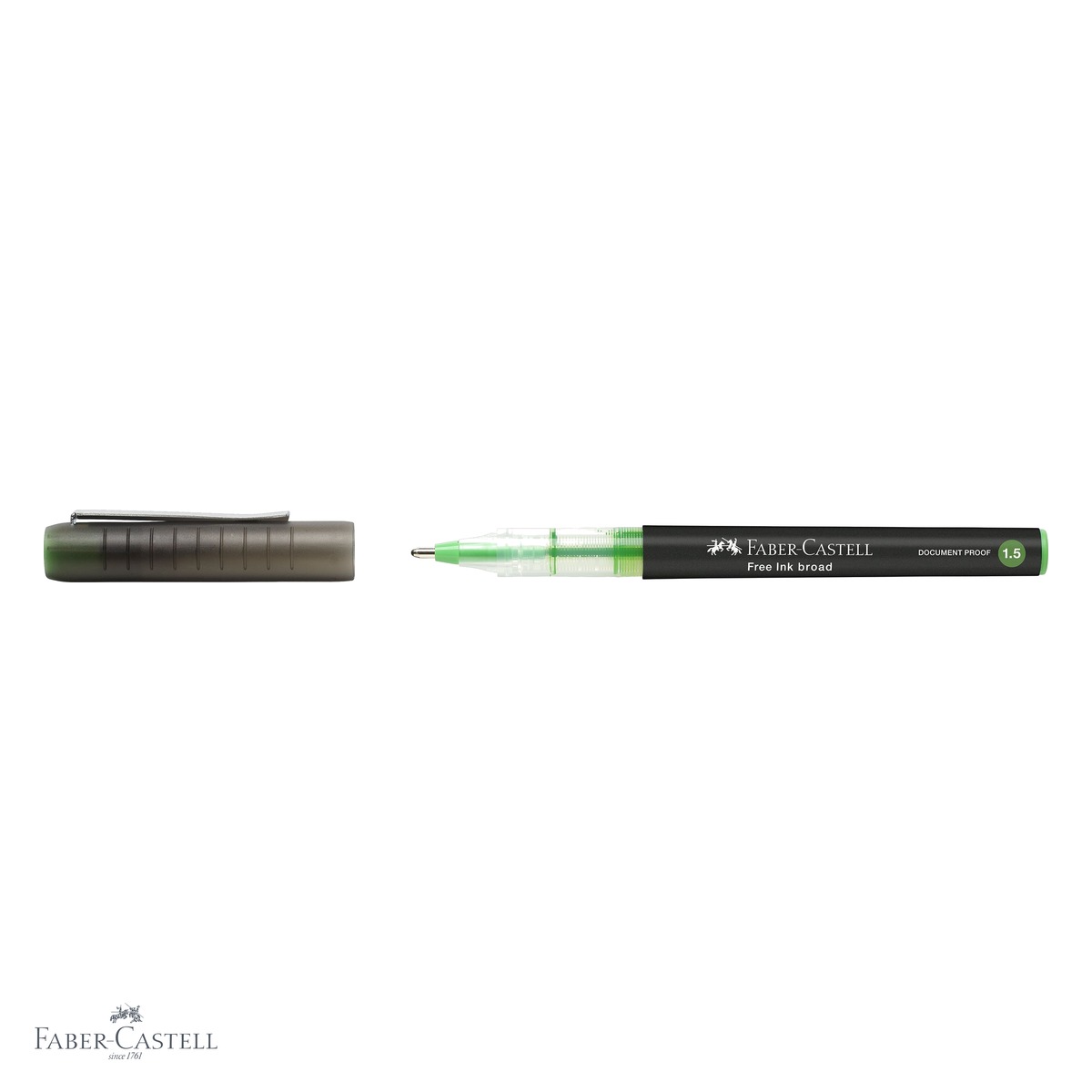 Roller Faber-Castell Free Ink vernil, varf conic 1.5mm, scriere larga tip B, pentru birou si scoala [3]
