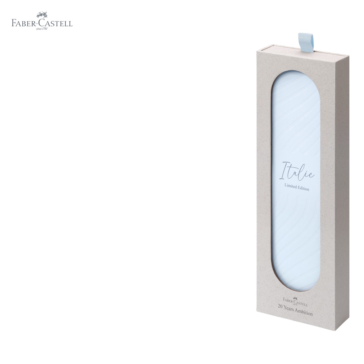 Pix premium Faber-Castell Ambition Italic Ice Blue, corp rasina guilloche, editie limitata, cadou elegant [4]