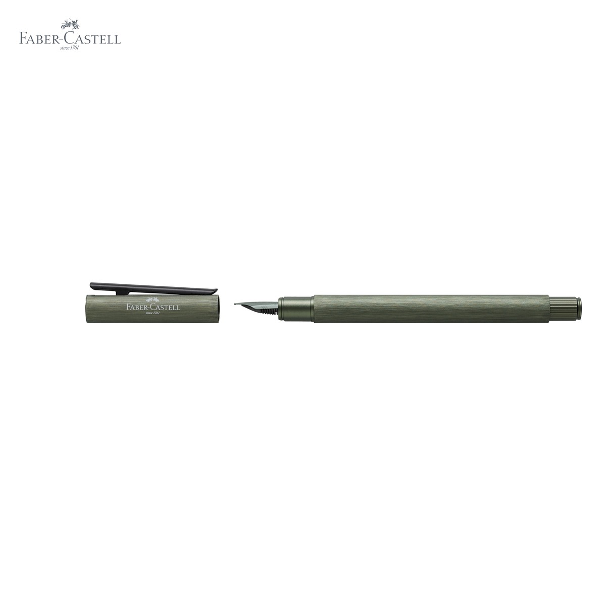 Stilou Faber-Castell Neo Slim din aluminiu anodizat verde, penita B din otel inoxidabil, pentru profesionisti [4]