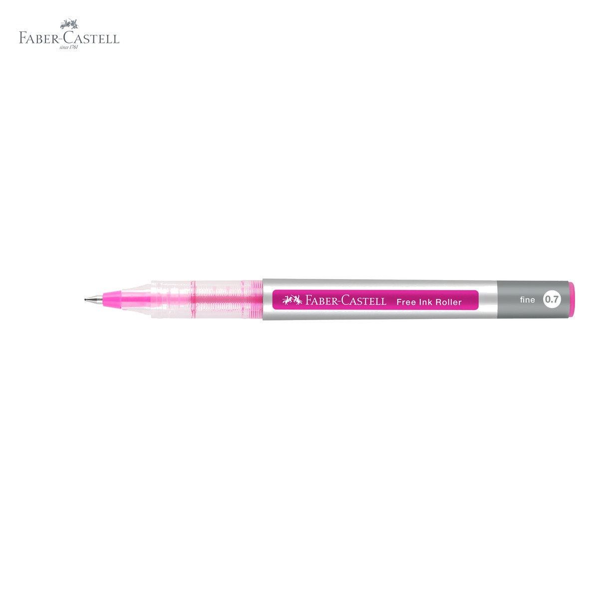 Roller Faber-Castell Free Ink, varf conic 0.7mm, cerneala roz, scriere fina si confortabila [4]