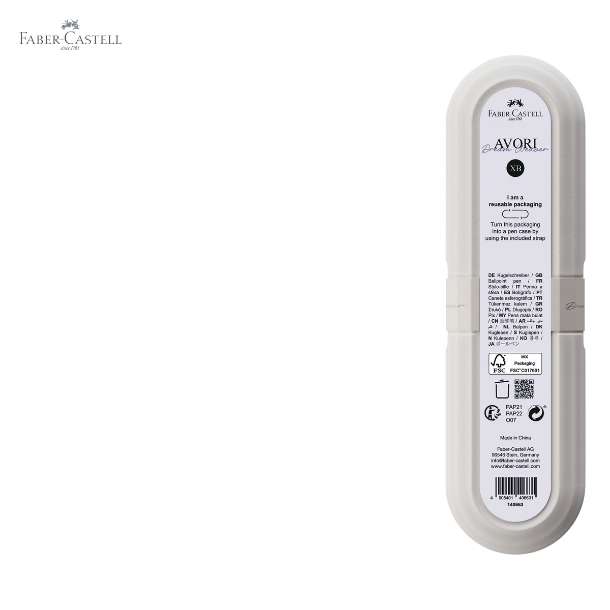 Pix premium Faber-Castell Avori Dream Weaver, mecanism rotativ, mina albastra XB, lila, din plastic reciclat [4]