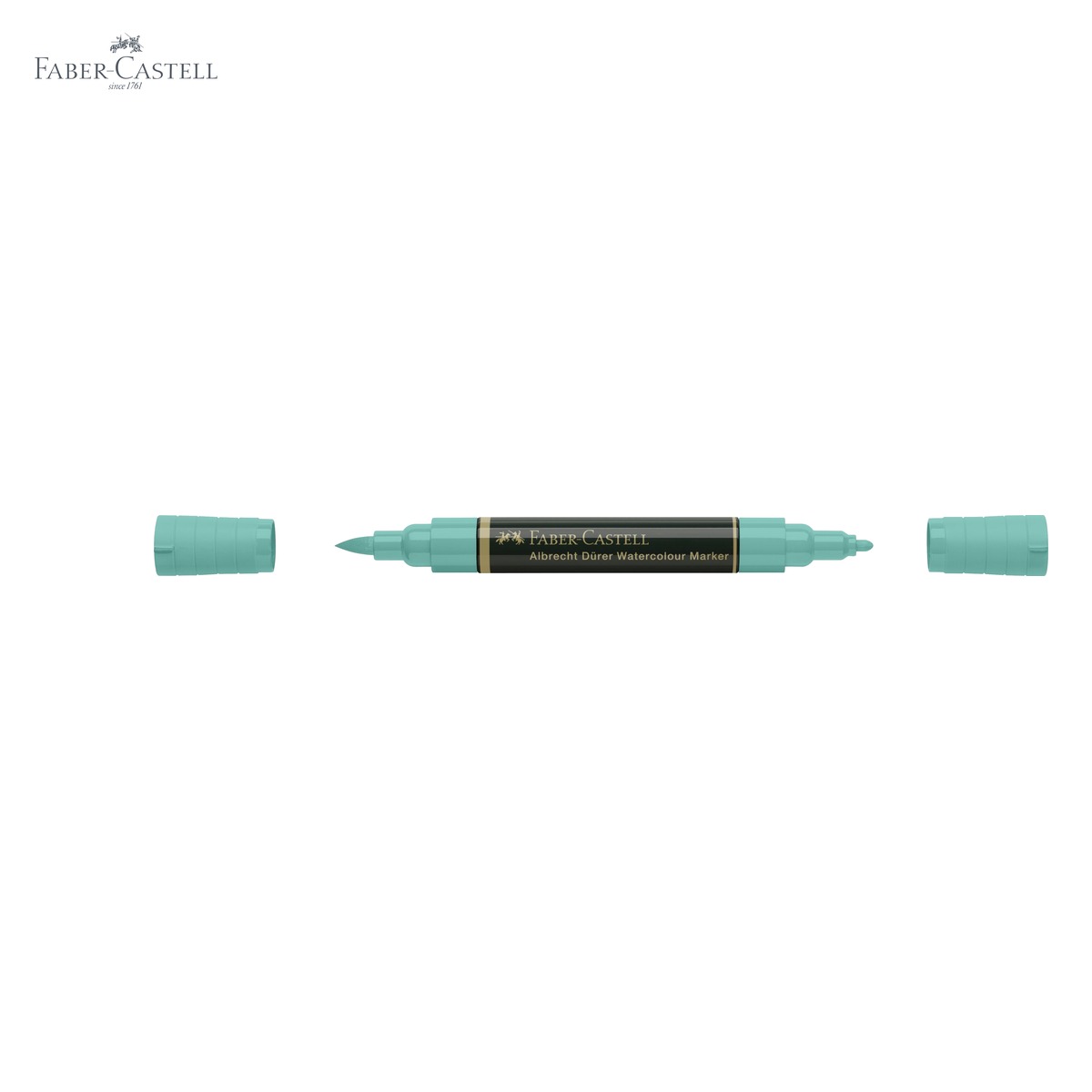 Marker acuarela Faber-Castell Albrecht Durer, varf dublu pensula si carioca, verde cobalt 156, pentru schite si pictura [4]