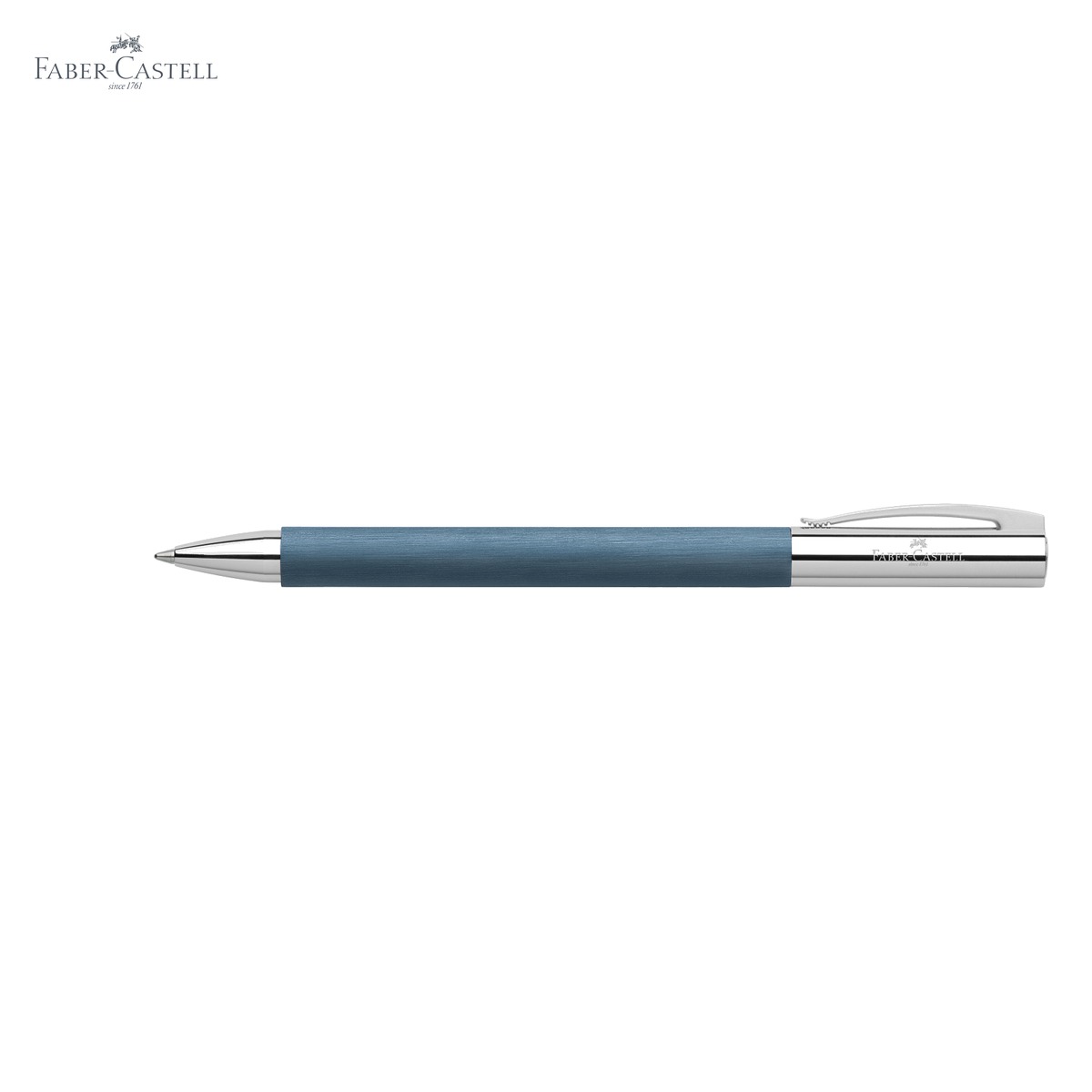 Pix premium Faber-Castell Ambition Precious Resin albastru, mecanism rotativ, rezerva neagra B, pentru birou si uz zilnic [4]