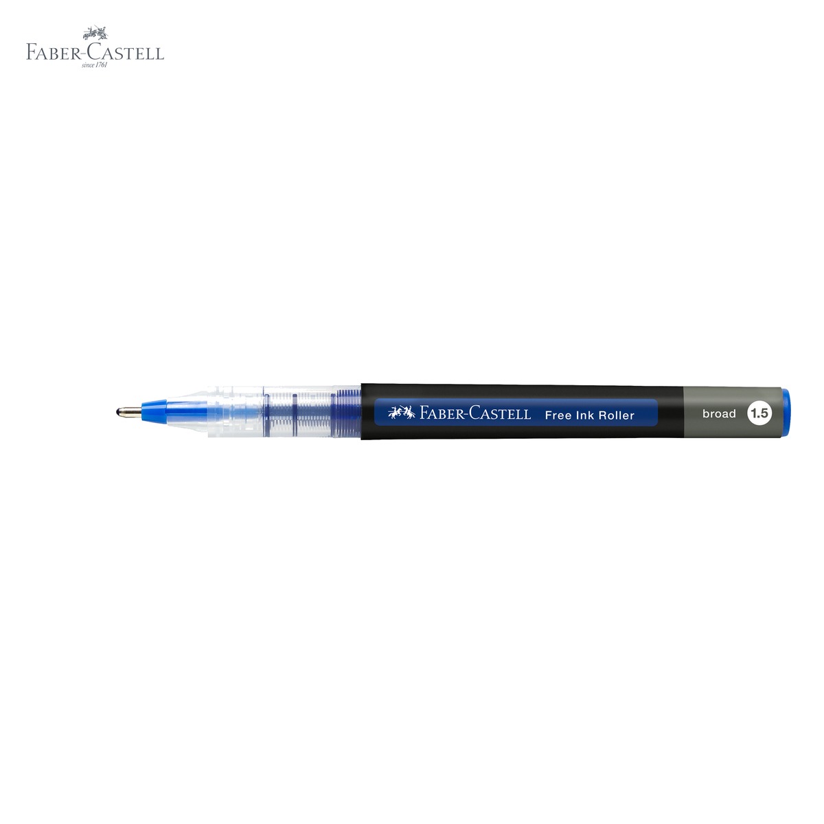 Roller Faber-Castell Free Ink albastru, varf conic 1.5mm, scriere fluida si confortabila [4]