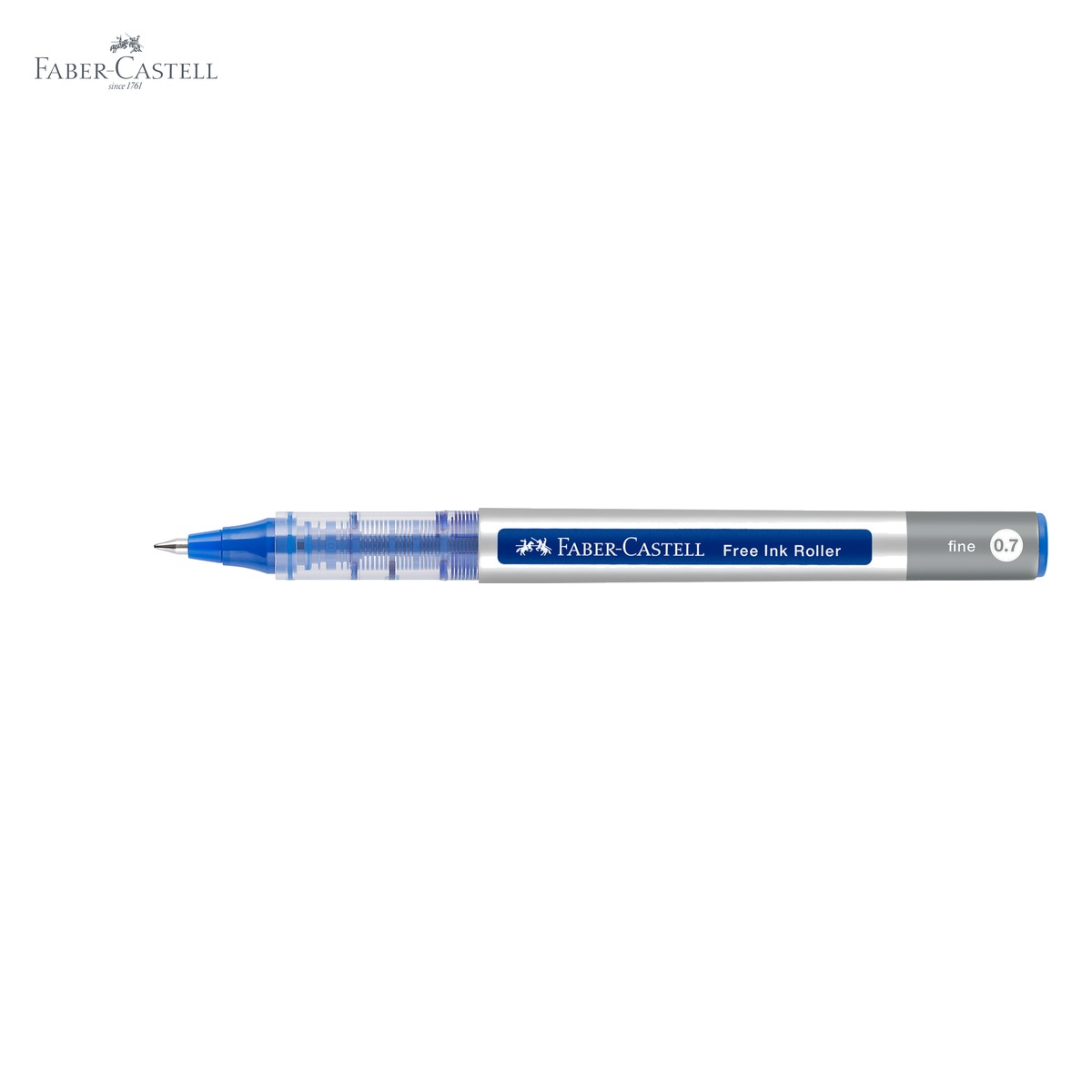Roller Faber-Castell Free Ink 0.7mm, scriere fina albastra, pentru birou si scoala [4]