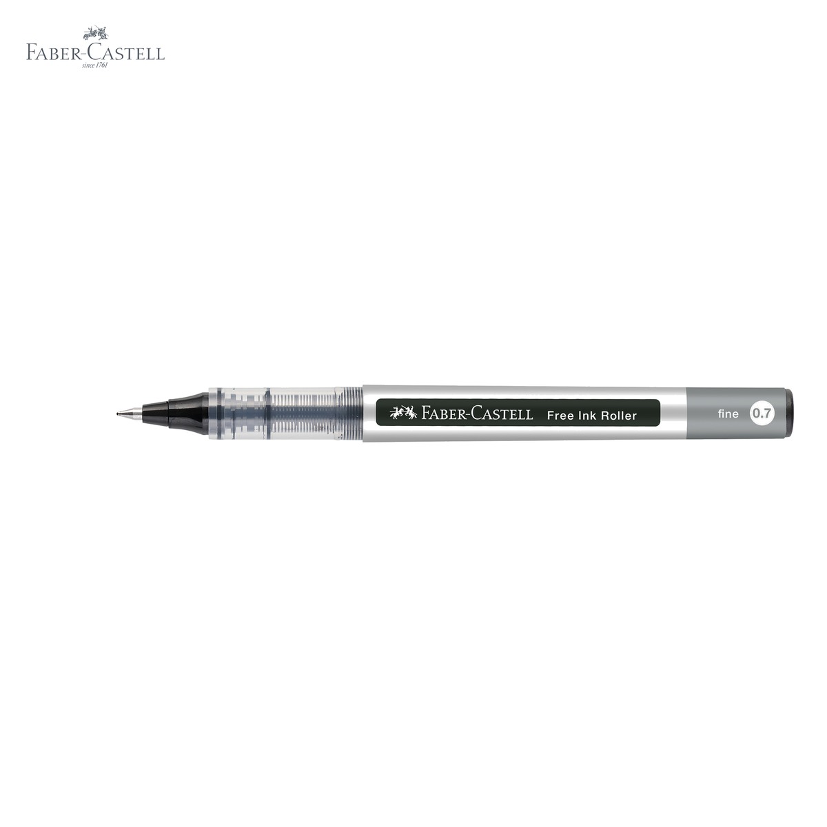 Roller Faber-Castell Free Ink 0.7mm negru, varf conic, flux constant de cerneala, pentru scriere fluida [4]