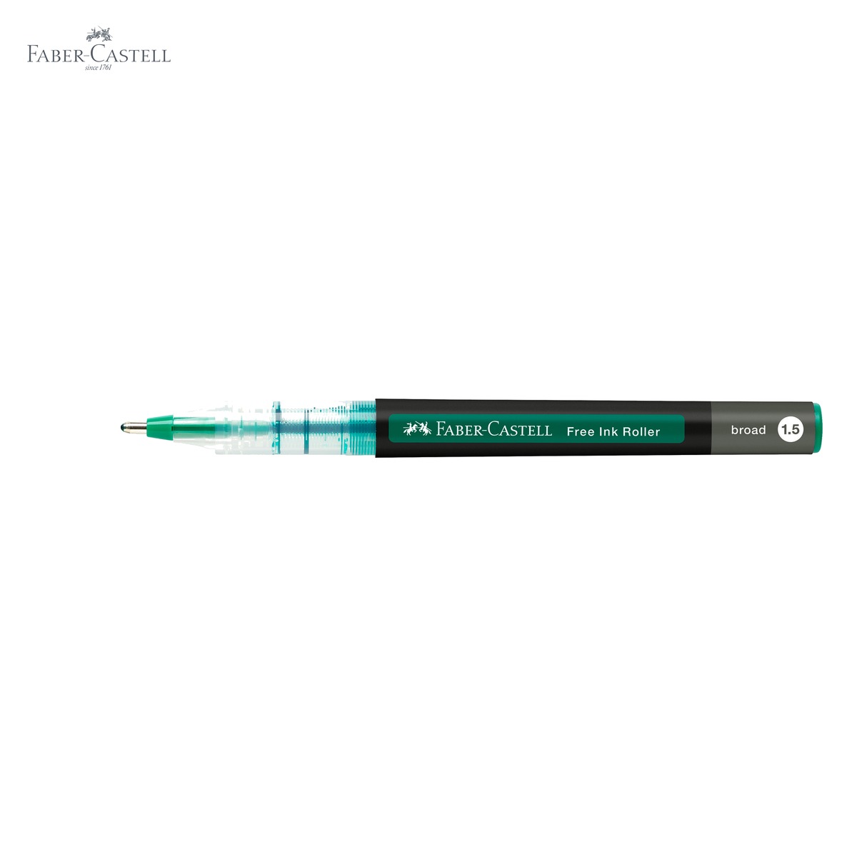Roller Faber-Castell Free Ink verde, varf conic 1.5mm, scriere larga si fluida [4]
