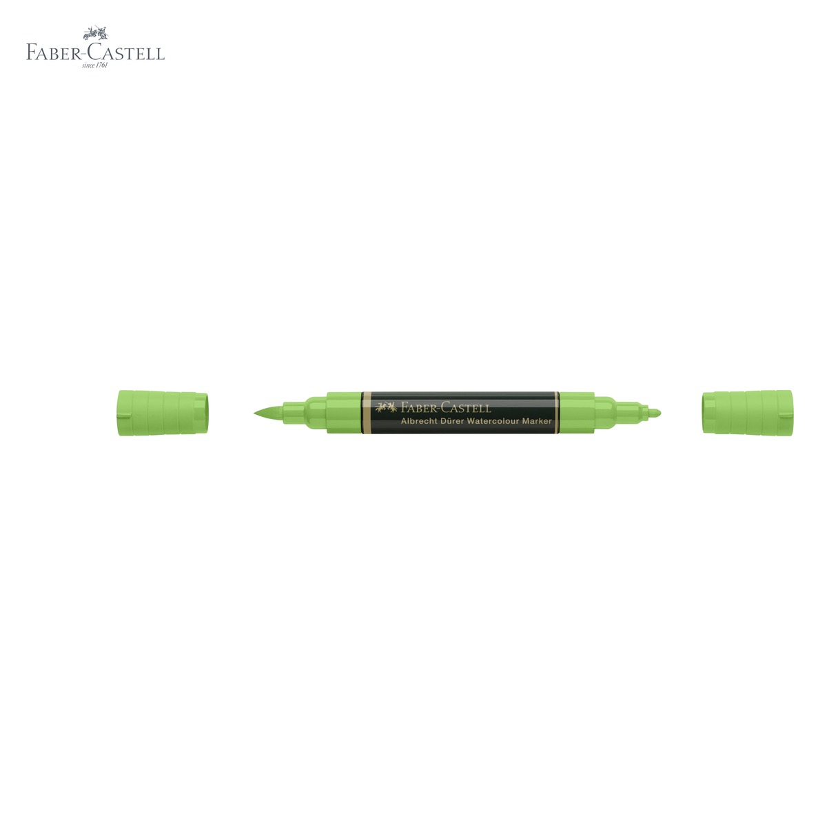 Marker acuarela Faber-Castell Albrecht Durer, verde frunza 112, varf dublu pensula si carioca, pentru schite si pictura acuarela [4]