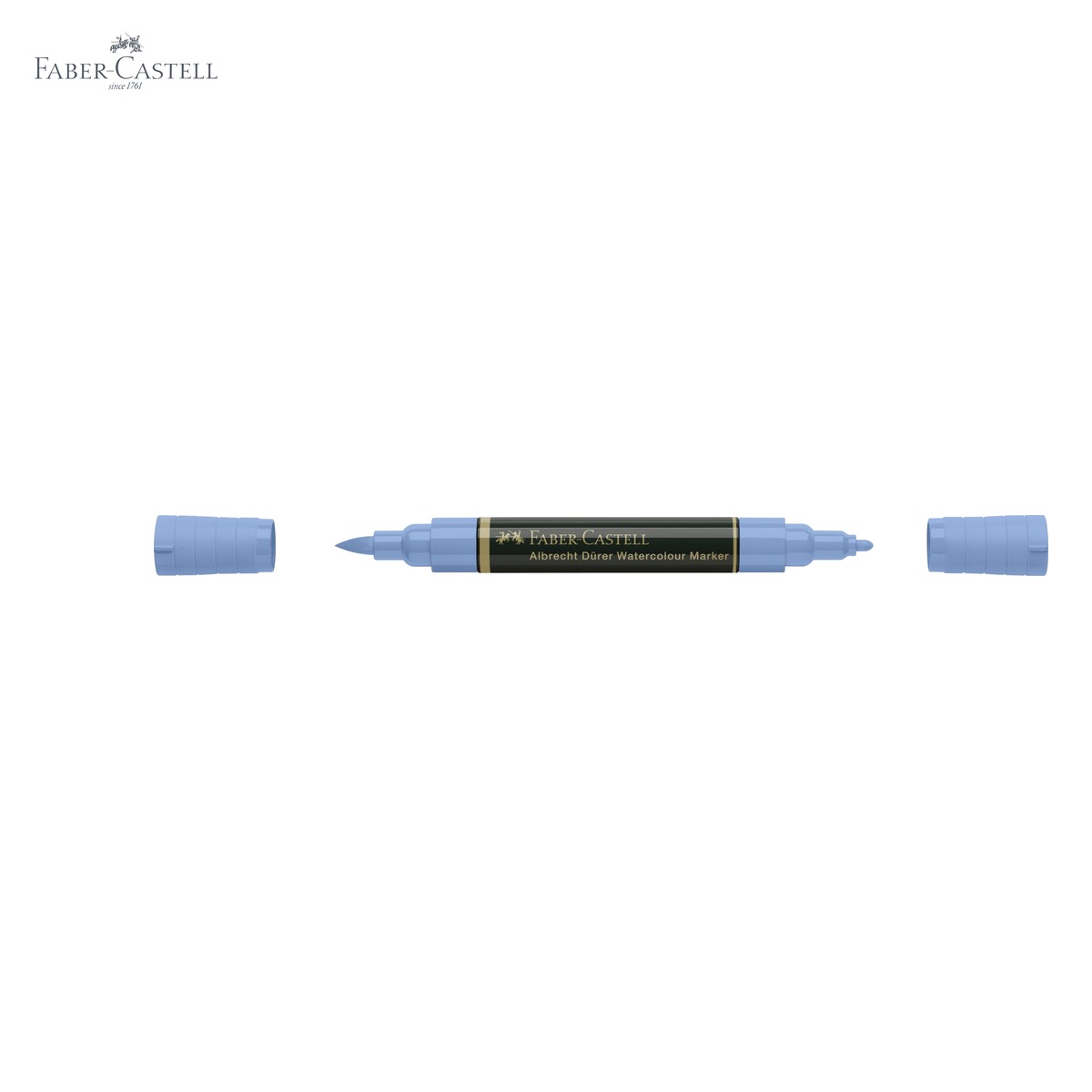 Marker acuarela Faber-Castell Albrecht Durer, albastru ultramarin 120, varf dublu pensula si fetru, pentru schite si pictura [4]