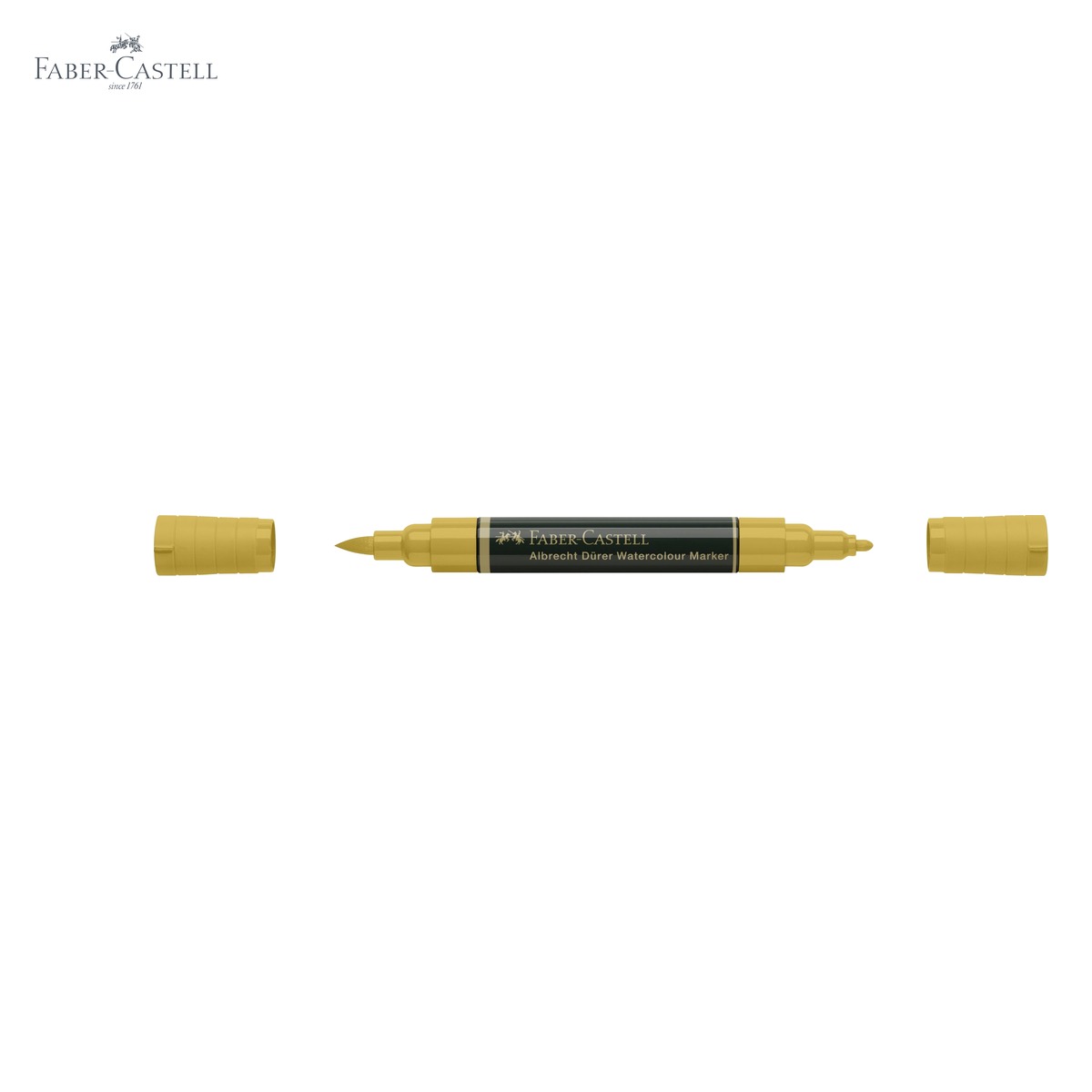 Marker acuarela Faber-Castell Albrecht Durer, verde auriu 268, varf dublu pensula si fetru, pentru schite si pictura [4]