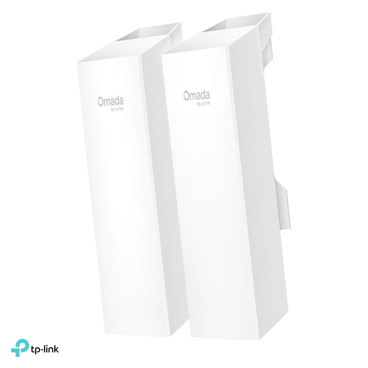 Access point - Kit punte wireless TP-Link Omada EAP100-Bridge KIT, 2 unitati preconfigurate, 2.4 GHz N300, pana la 500 m, antene 8 dBi, PoE, IP65, alb