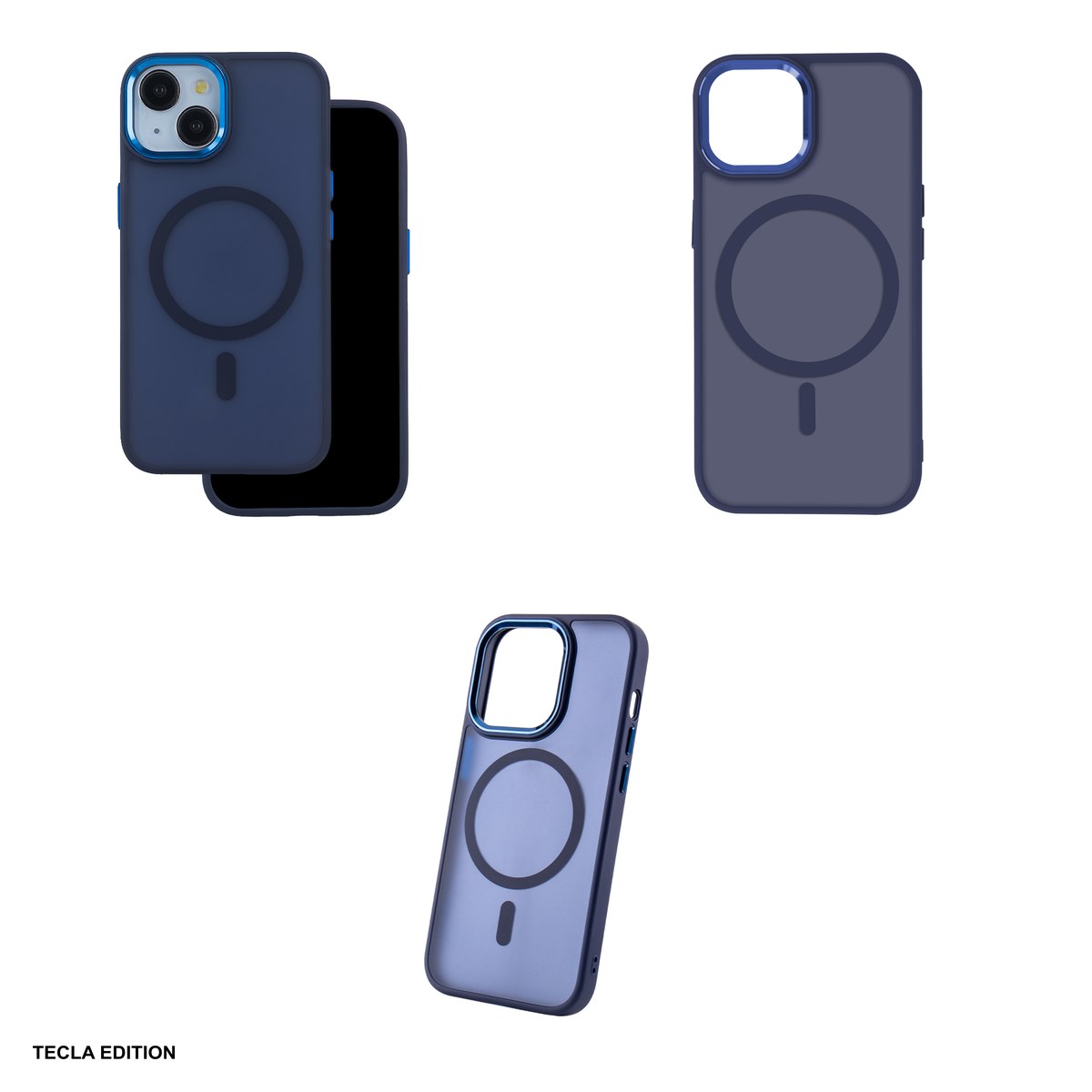 Husa Frozen Mag pentru Apple iPhone 14, Carcasa magnetica, Albastru [3]