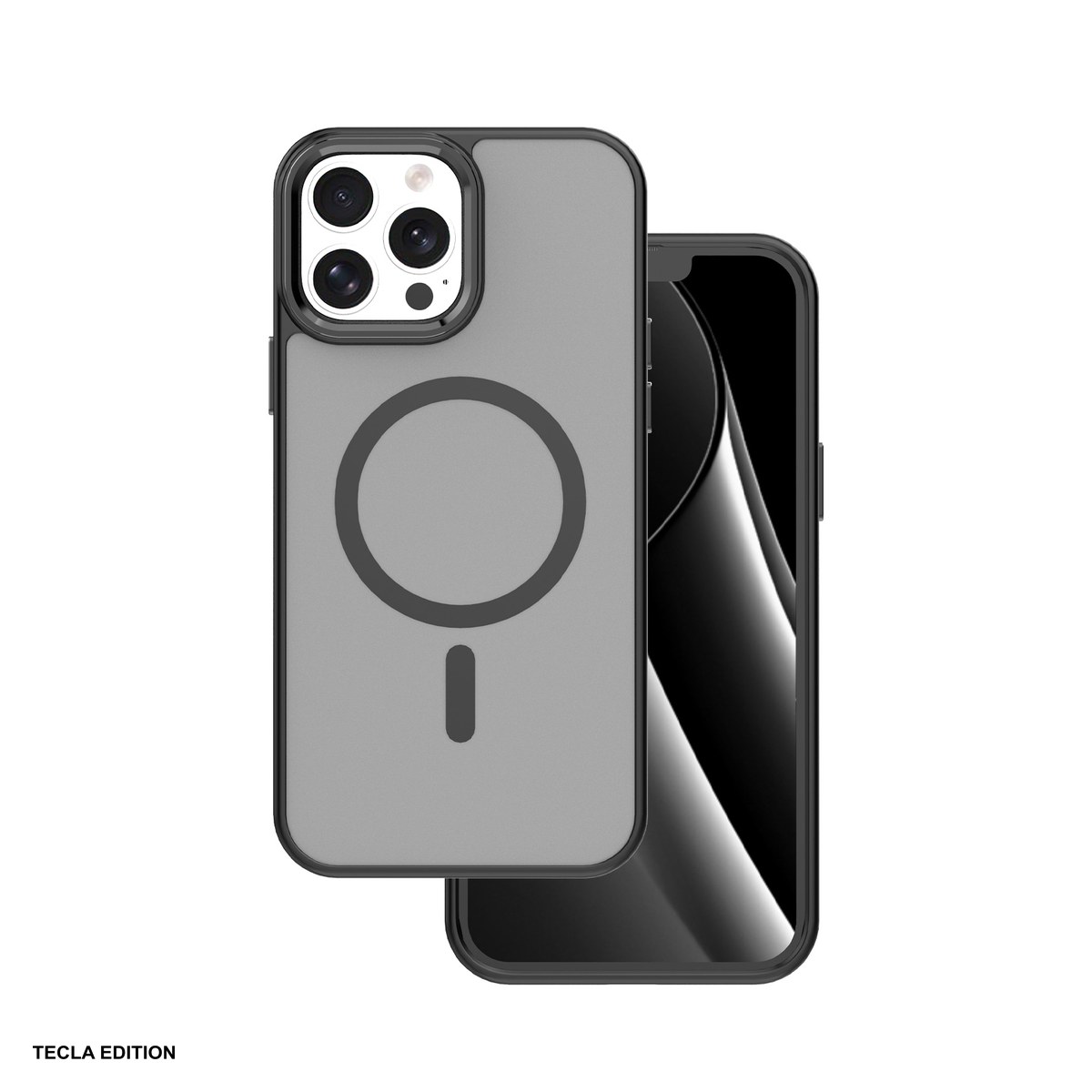 Huse si protectii smartphone - Husa Frozen Mag pentru Apple iPhone 13 Pro, Carcasa magnetica, Negru
