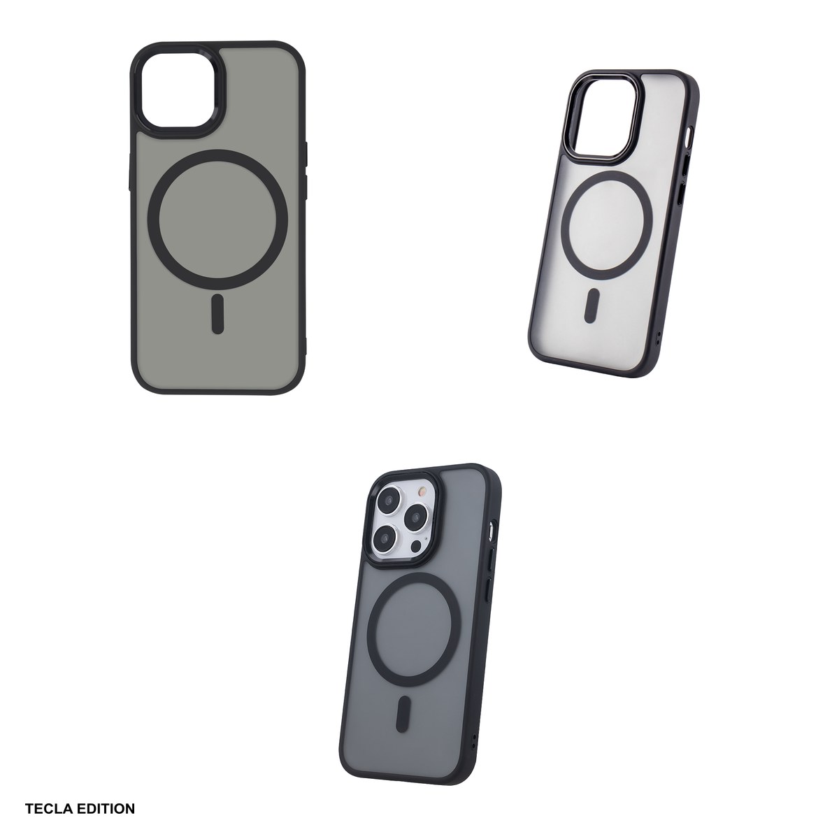 Husa Frozen Mag pentru Apple iPhone 15, Carcasa magnetica, Negru [3]