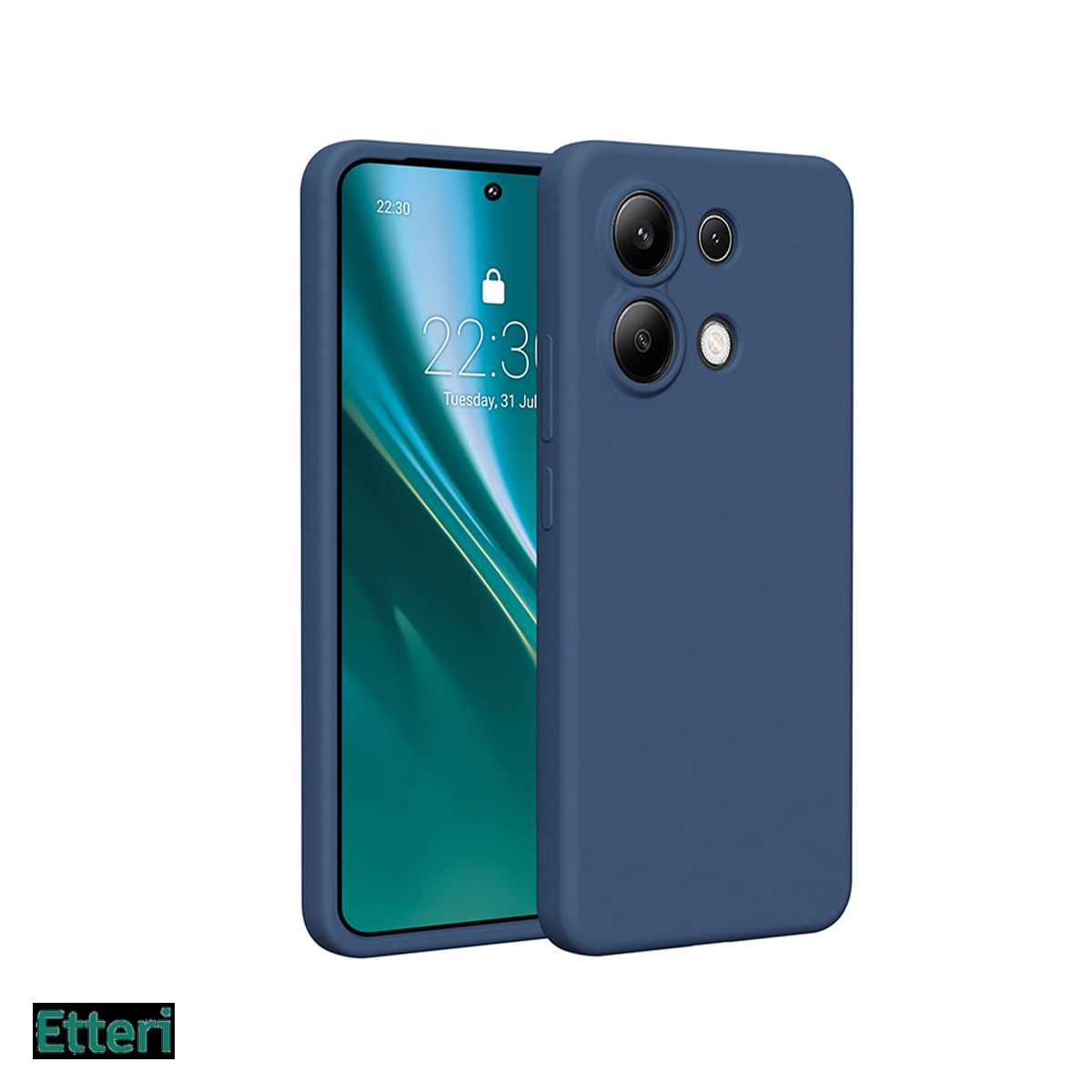 Huse si protectii smartphone - Husa Etteri Silicone pentru Xiaomi Redmi Note 13 4G, Carcasa, Albastru