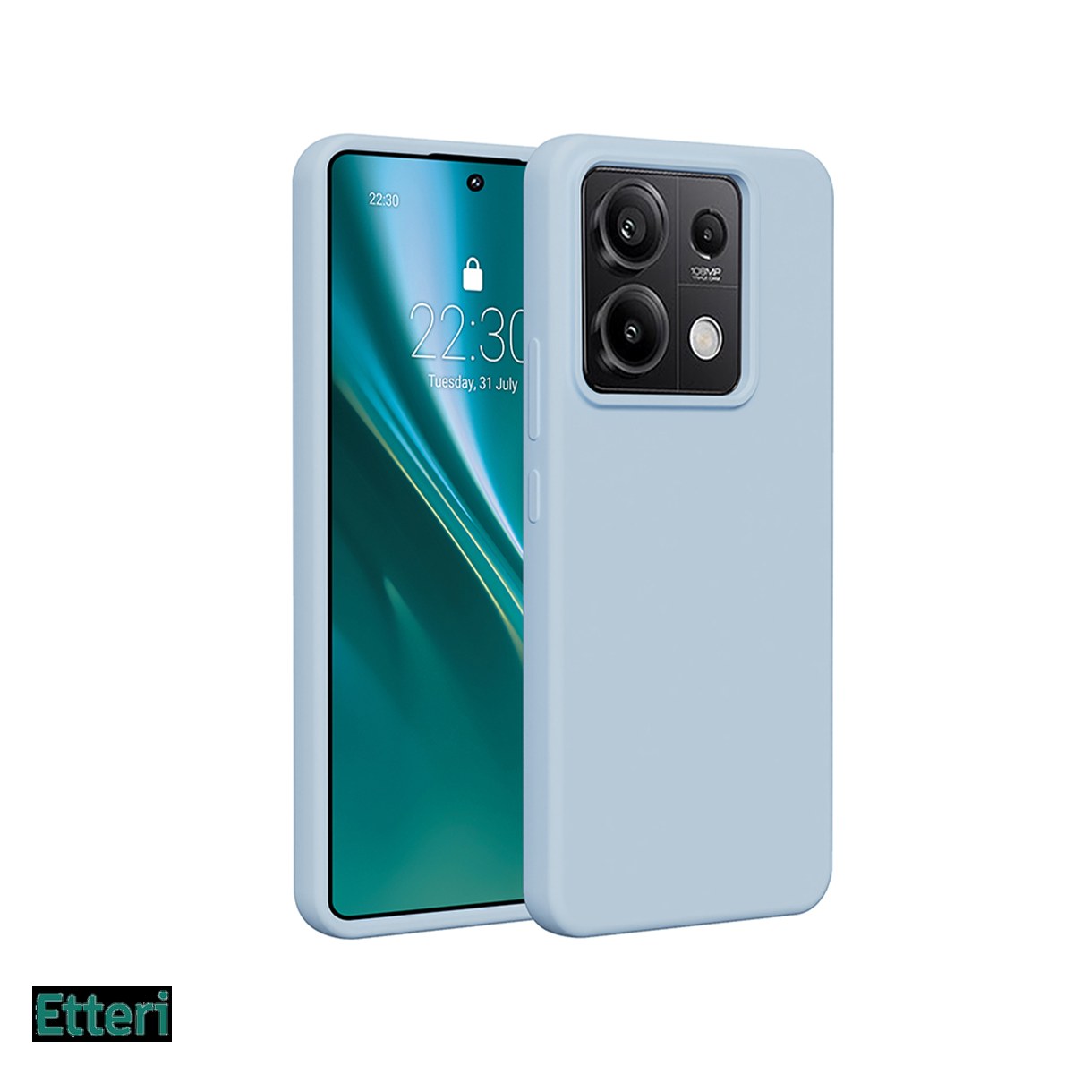 Huse si protectii smartphone - Husa Etteri Silicone pentru Xiaomi Redmi Note 13 Pro 5G, Carcasa, Albastru