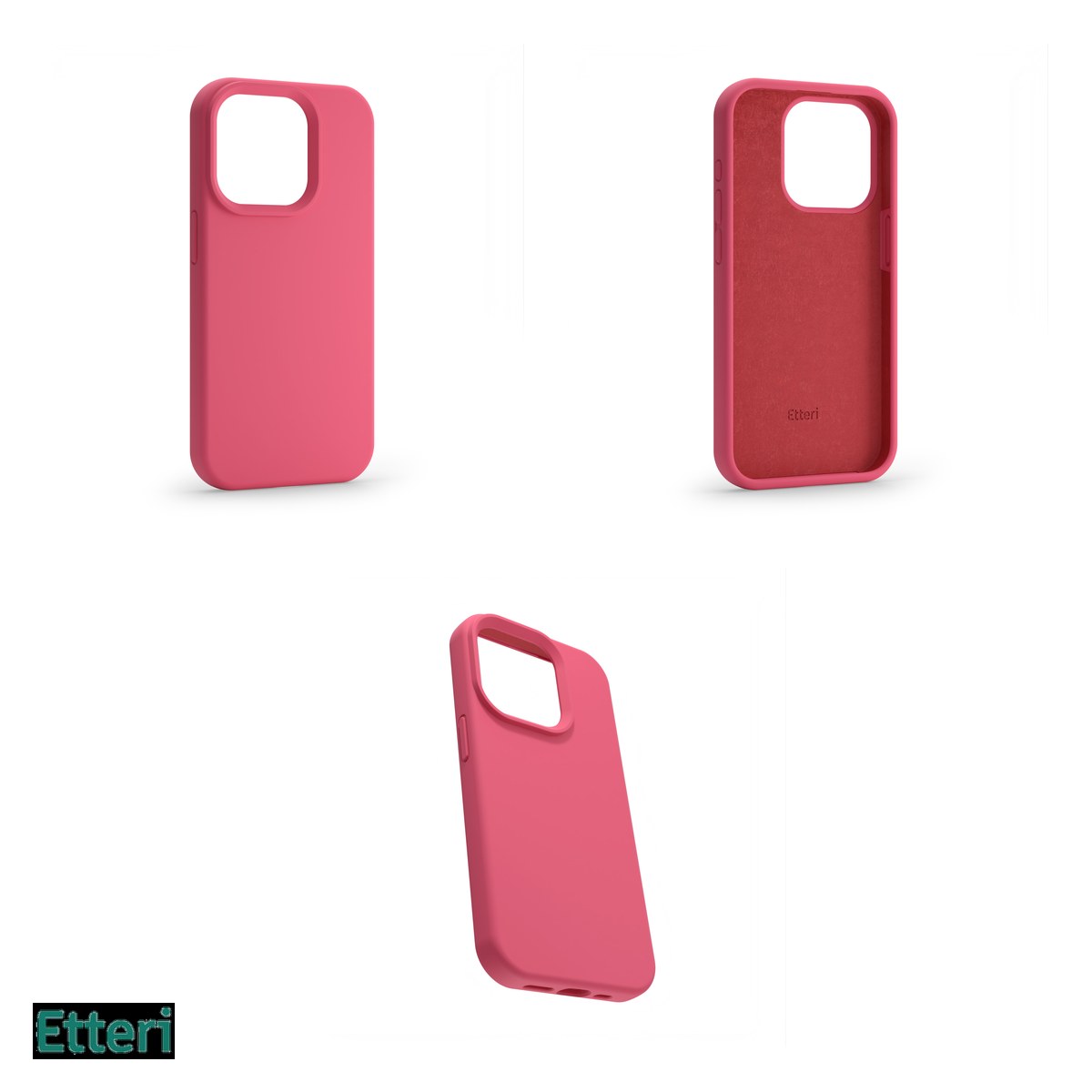 Husa Etteri Silicone raspberry pentru Samsung Galaxy A34, Carcasa, Rosu [3]