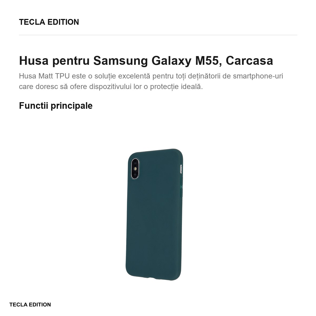 Husa Matt TPU forest pentru Samsung Galaxy M55, Carcasa, Verde [1]