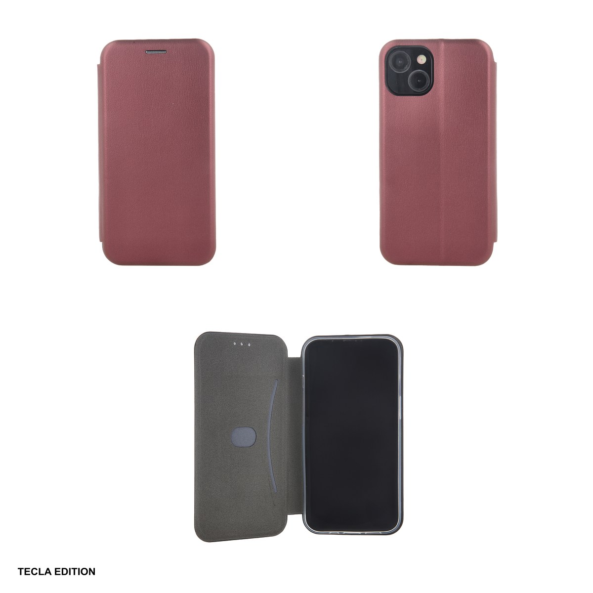 Husa Smart Diva pentru Xiaomi Redmi 13 4G, tip carte, Visiniu [3]