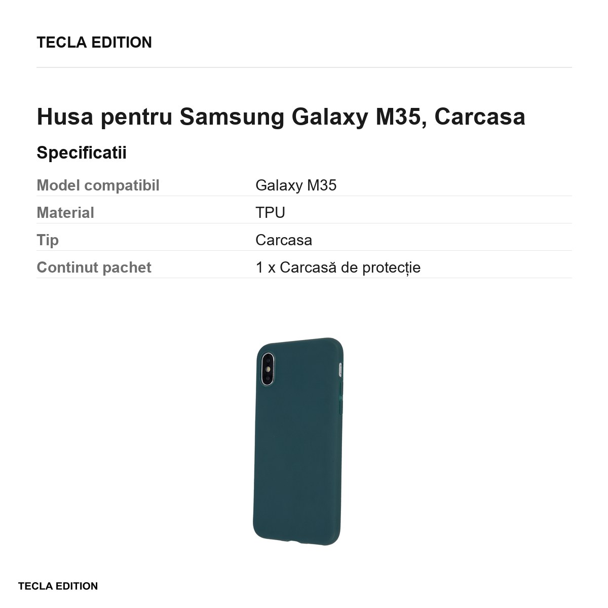 Husa Matt TPU forest pentru Samsung Galaxy M35, Carcasa, Verde [2]
