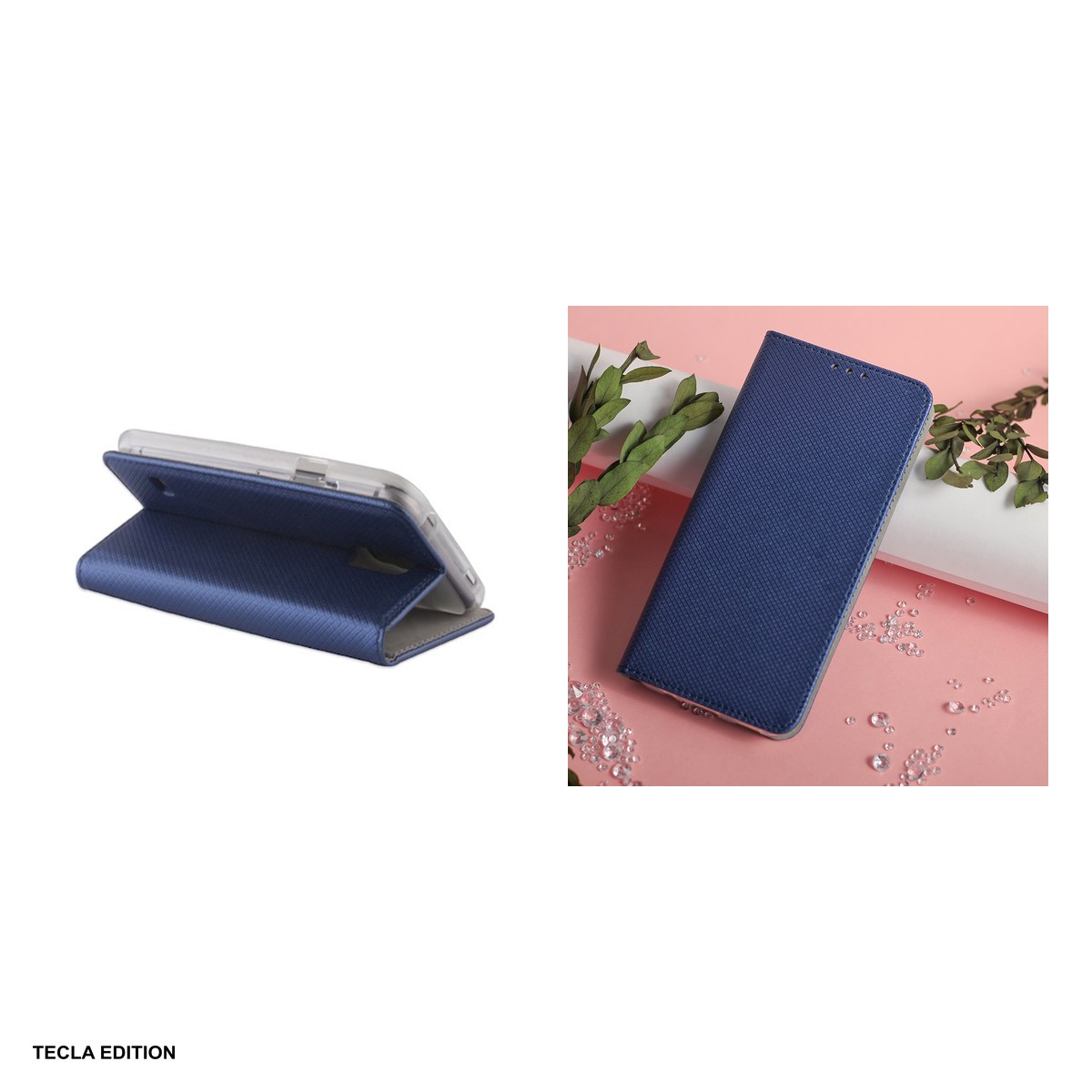 Husa Smart Magnet pentru Samsung Galaxy M35, tip carte cu inchidere magnetica, Albastru [4]