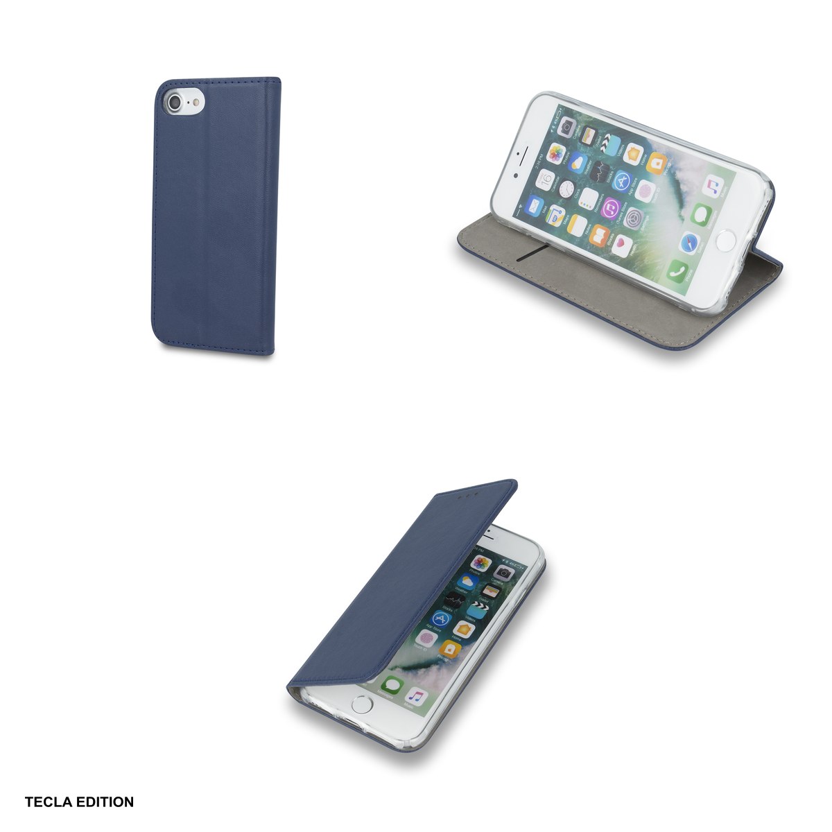Husa Smart Magnetic pentru Samsung Galaxy M35, tip carte cu inchidere magnetica, Albastru [3]