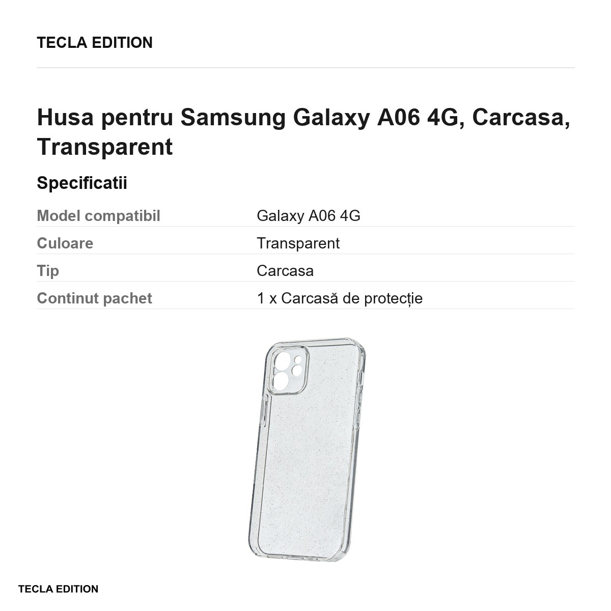 Husa Shine pentru Samsung Galaxy A06 4G, Carcasa, Transparent [2]