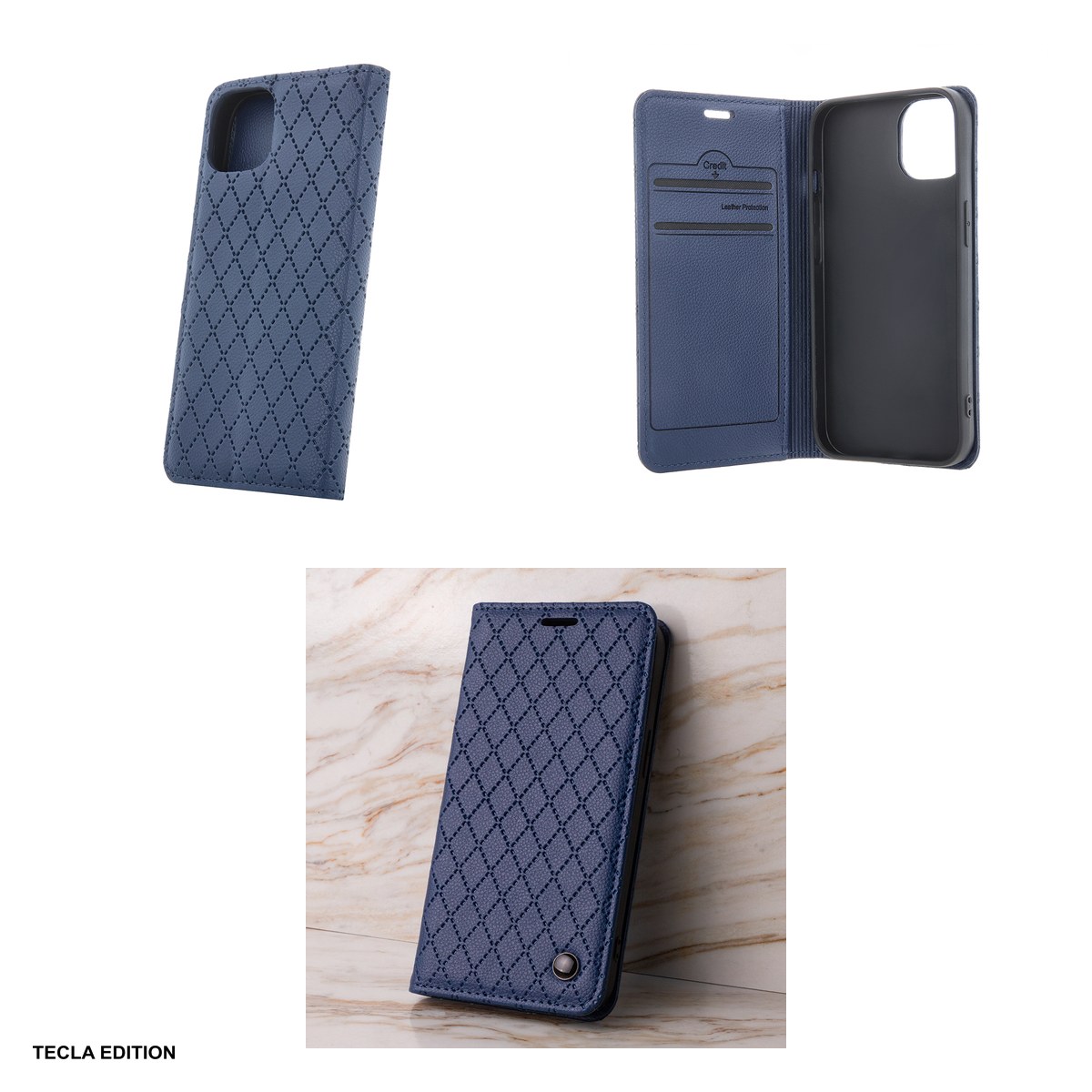 Husa Smart Caro pentru Samsung Galaxy A16 5G, Galaxy A16 4G, tip carte, Albastru [3]