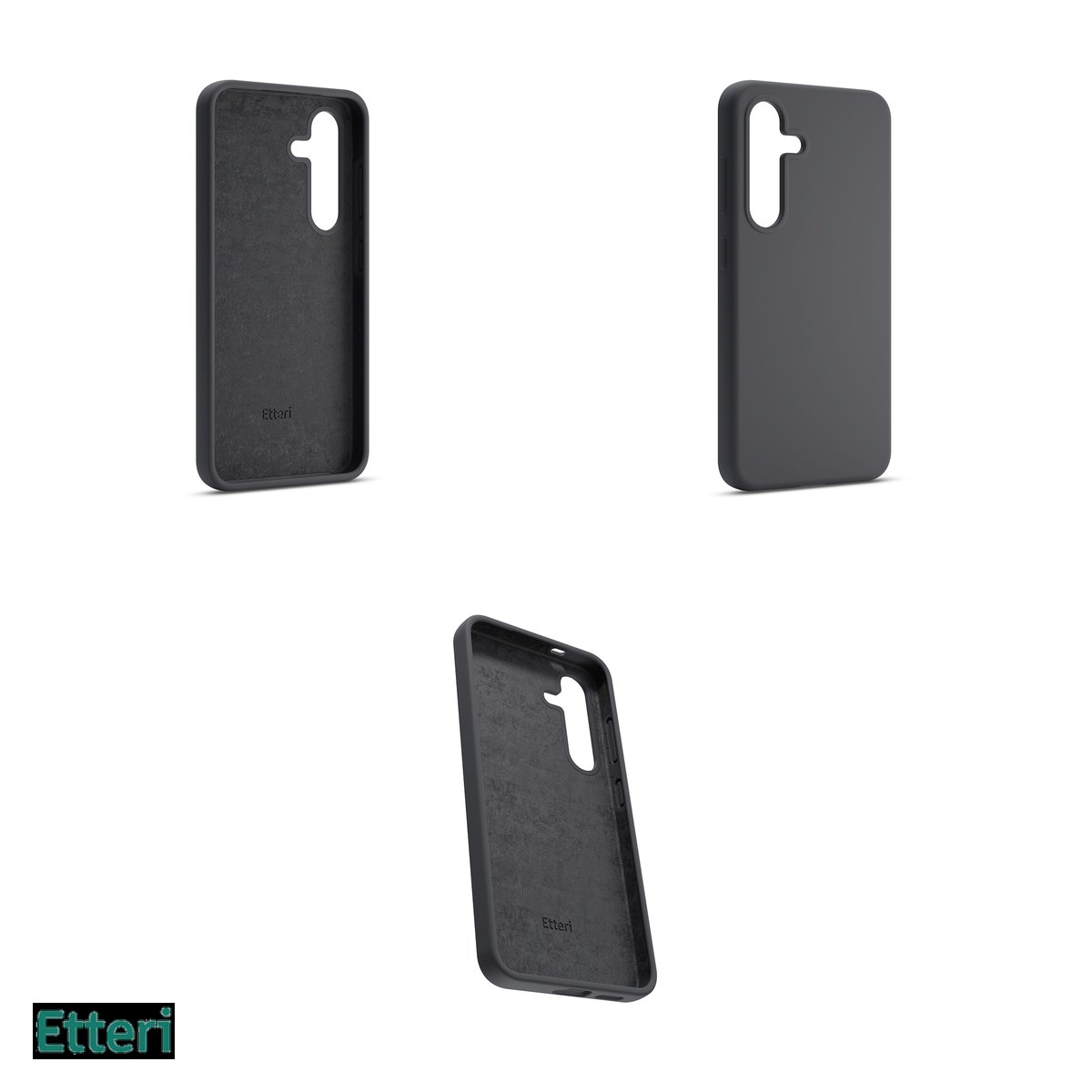 Husa Etteri Silicone pentru Samsung Galaxy S25, Carcasa, Negru [3]