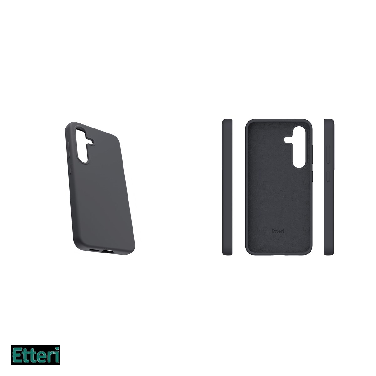 Husa Etteri Silicone pentru Samsung Galaxy S25, Carcasa, Negru [4]