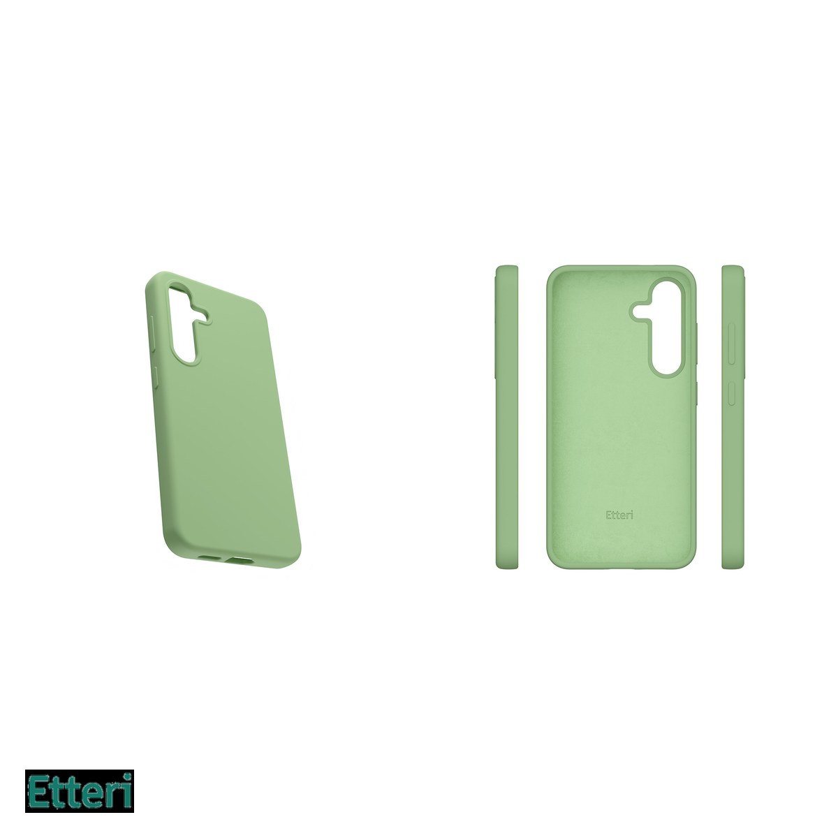 Husa Etteri Silicone pentru Samsung Galaxy S25 Plus, Carcasa, Verde [4]