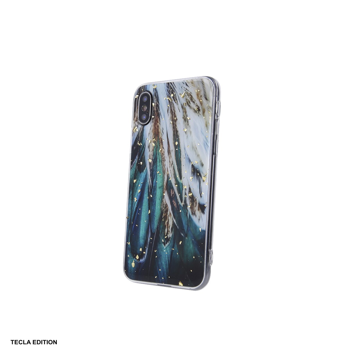 Huse si protectii smartphone - Husa Gold Glam feathers pentru Xiaomi Redmi 14C 4G, Redmi 14C 5G, Carcasa, Multicolor