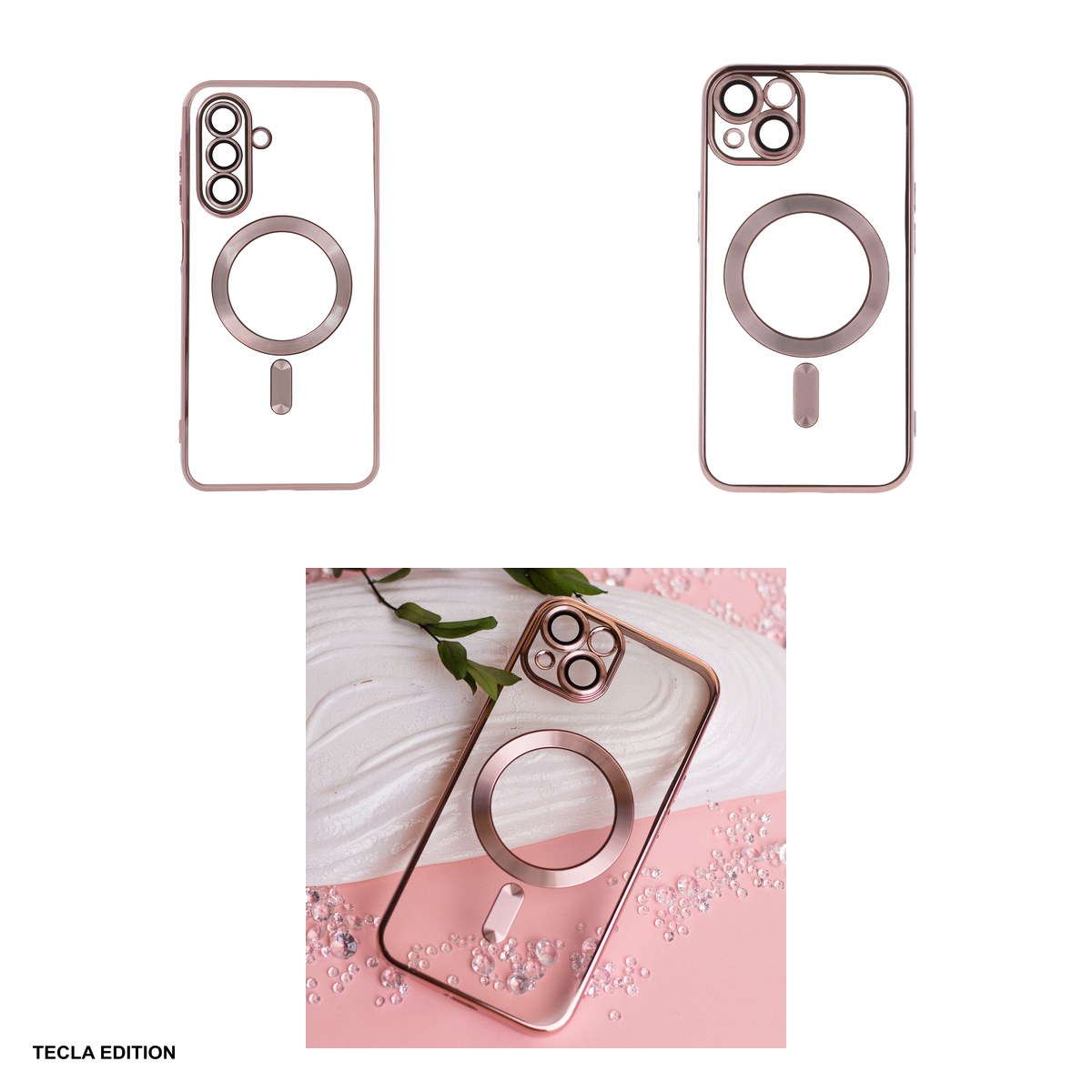 Husa Color Chrome Mag rose pentru Samsung Galaxy A26 5G, Carcasa magnetica, Roz [3]