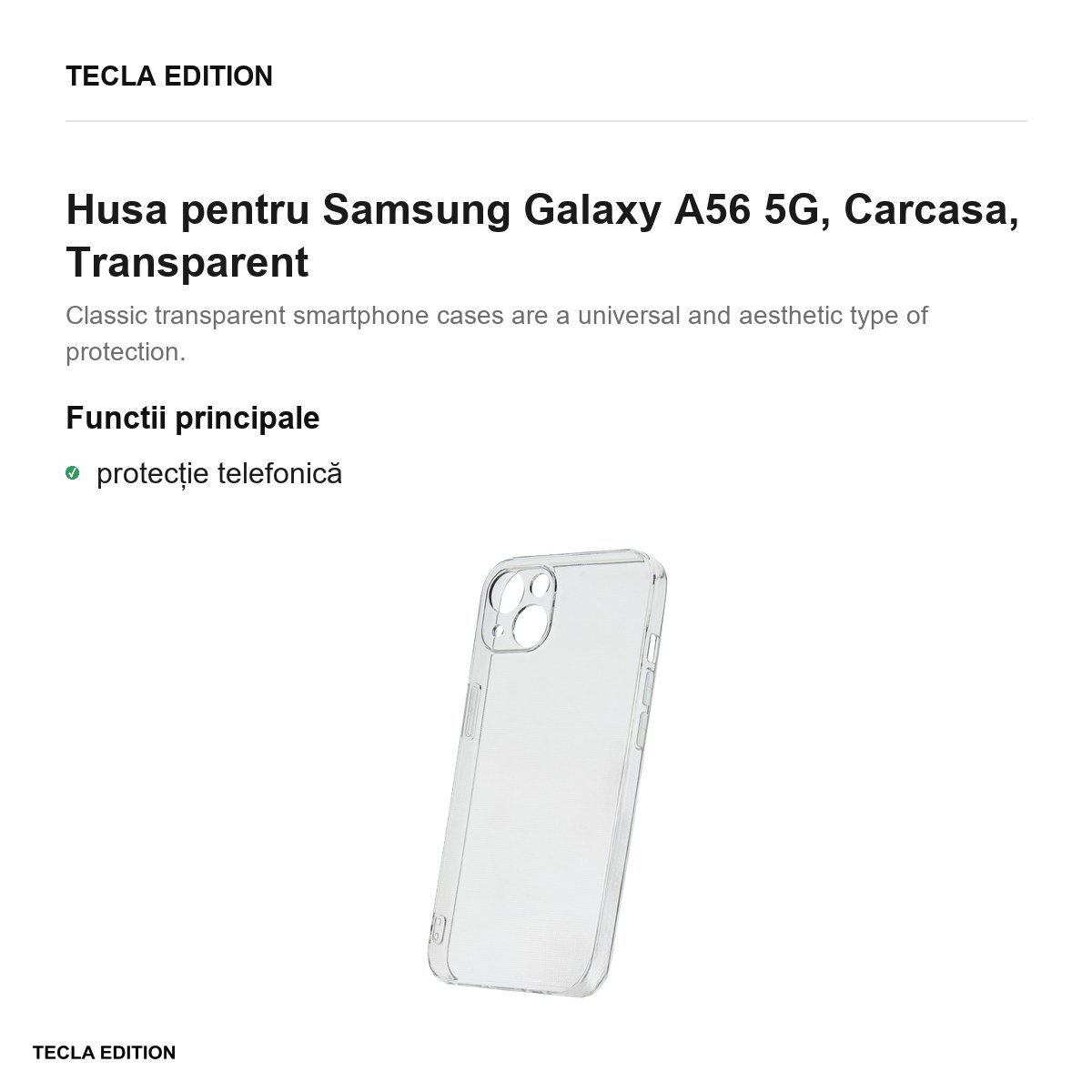 Husa Slim 2 mm pentru Samsung Galaxy A56 5G, Carcasa, Transparent [1]