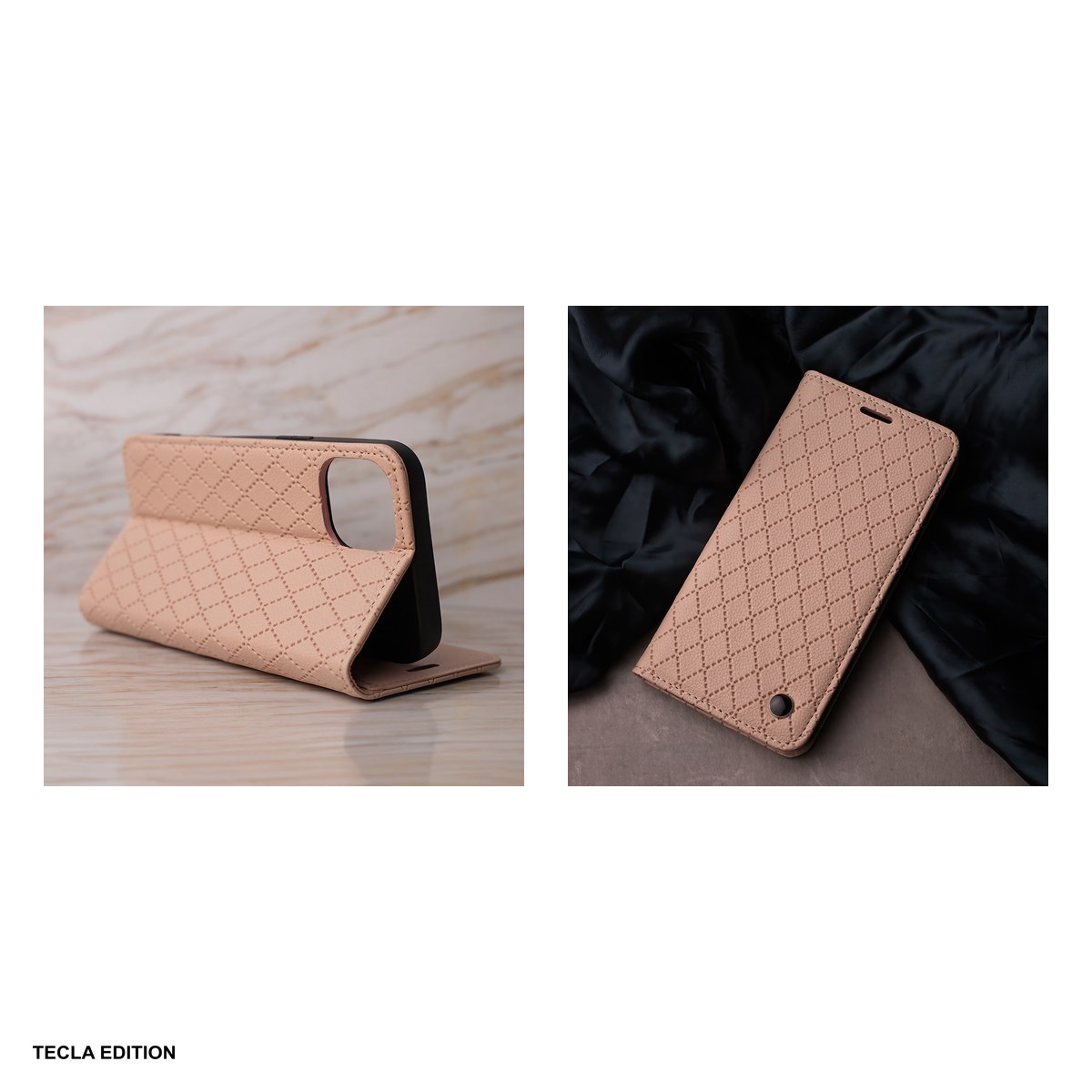 Husa Smart Caro pentru Xiaomi Redmi Note 14 Pro Plus 5G, Redmi Note 14 Pro 5G, tip carte, Bej [4]