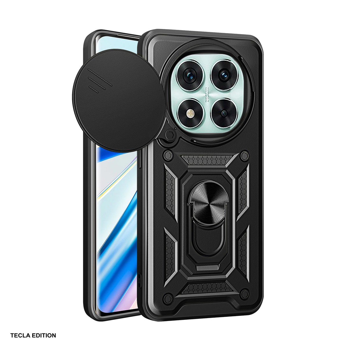 Huse si protectii pentru Xiaomi Redmi Note 14 Pro Plus 5G - Husa Defender Slide pentru Xiaomi Redmi Note 14 Pro Plus 5G, Redmi Note 14 Pro 5G, Carcasa, Negru