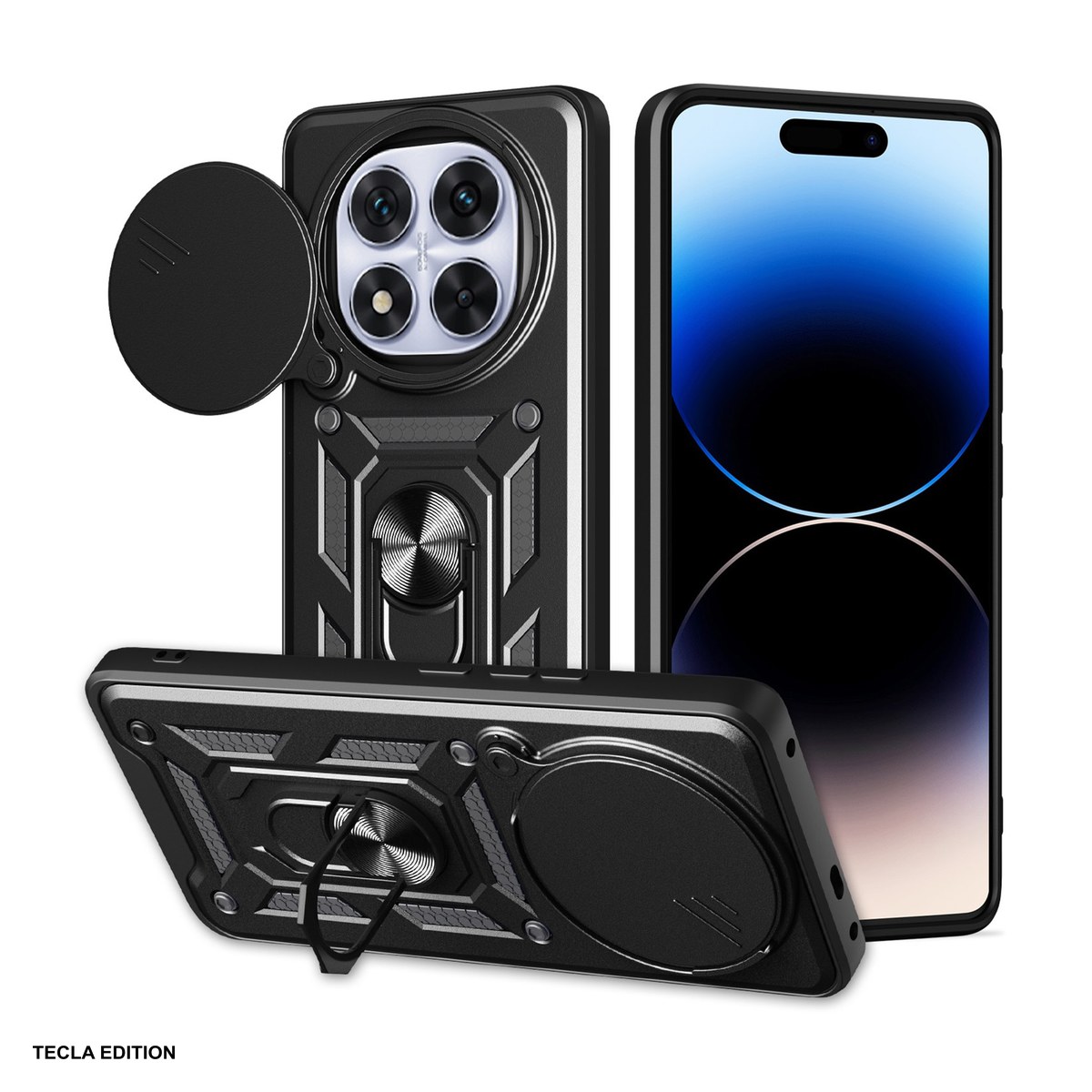Huse si protectii pentru Xiaomi Redmi Note 14 Pro Plus 5G - Husa Defender Slide pentru Xiaomi Redmi Note 14 Pro Plus 5G, Carcasa, Negru