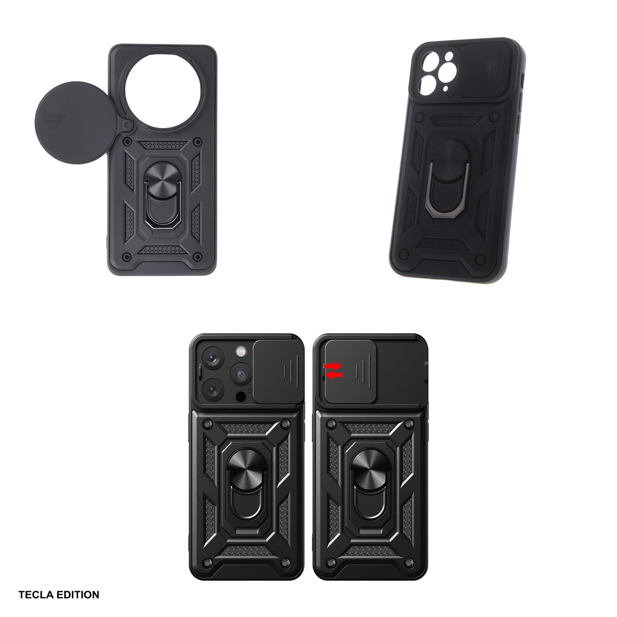 Husa Defender Slide pentru Xiaomi Redmi Note 14 Pro Plus 5G, Carcasa, Negru [3]