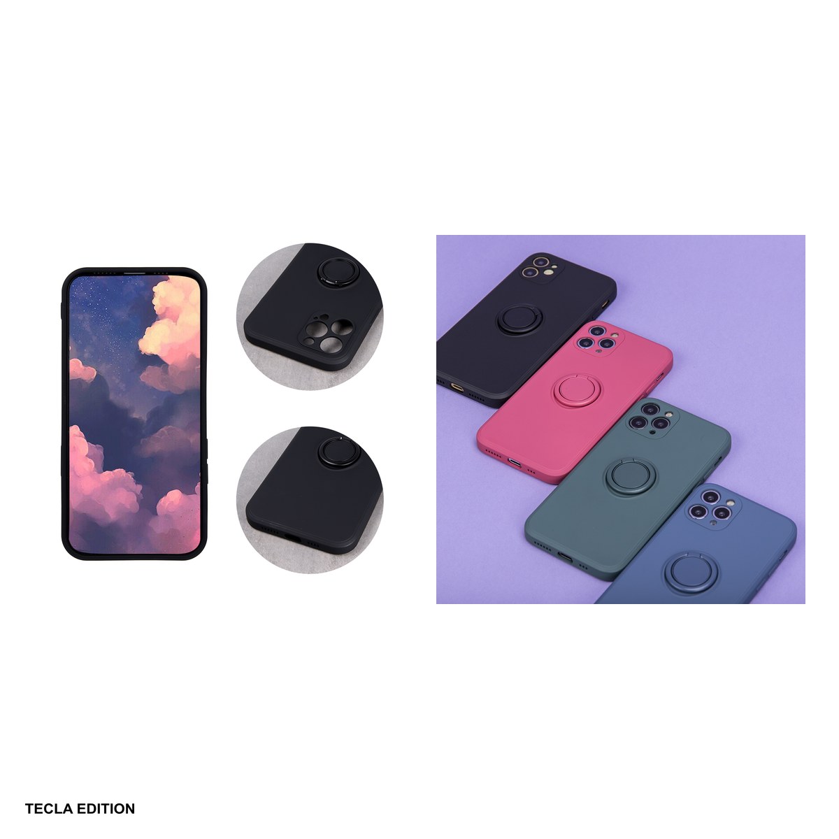 Husa Finger Grip pentru Xiaomi Redmi Note 14 Pro Plus 5G, Carcasa, Negru [4]