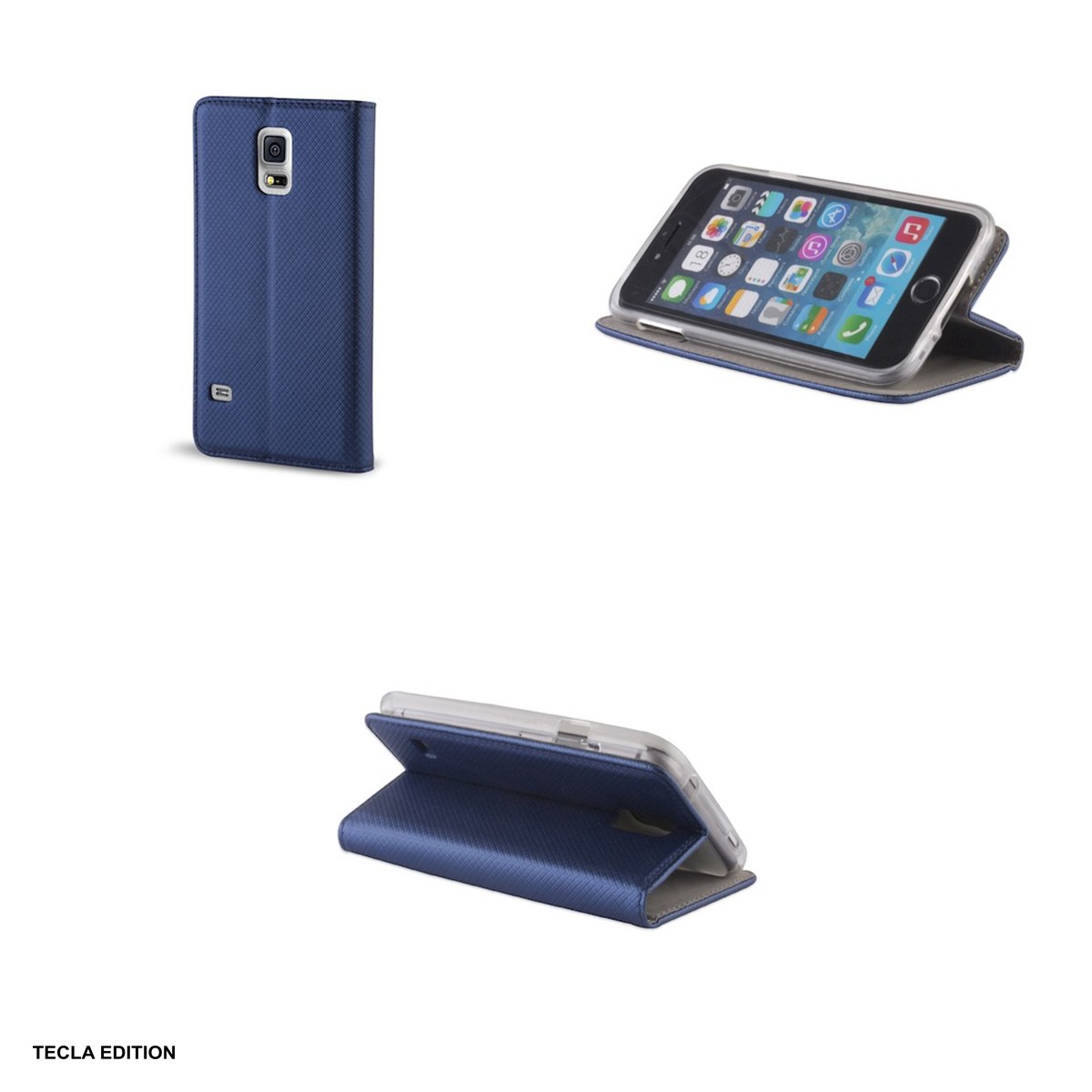 Husa Smart Magnet pentru Realme Note 60, tip carte cu inchidere magnetica, Albastru [3]