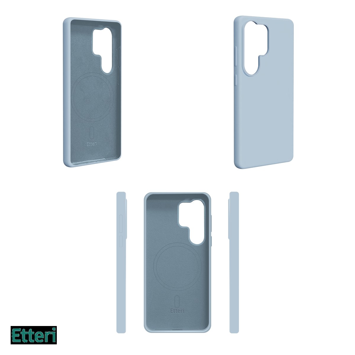 Husa Etteri Silicone Mag pentru Samsung Galaxy S25 Ultra, Carcasa magnetica, Albastru [3]