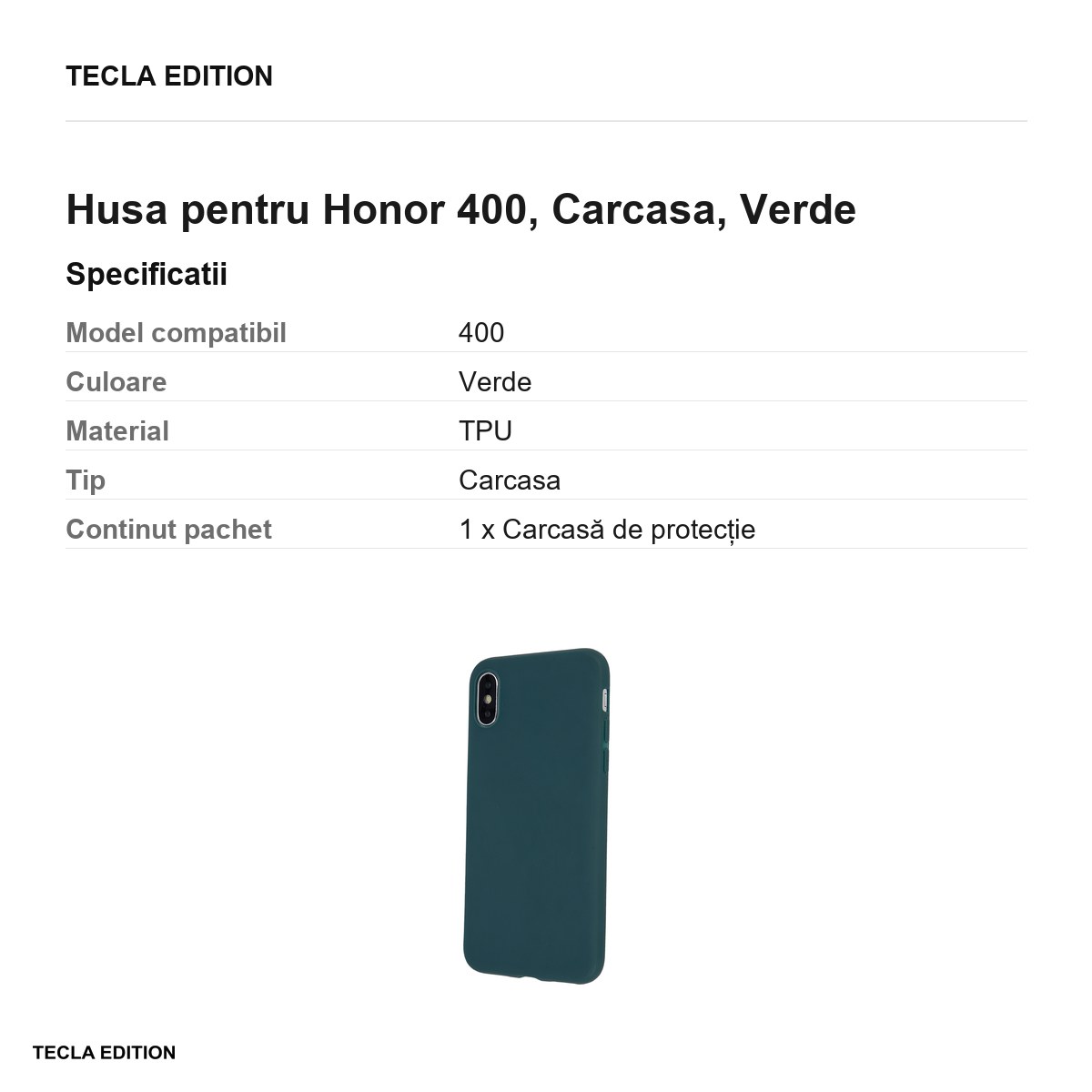 Husa Matt TPU forest pentru Honor 400, Carcasa, Verde [2]
