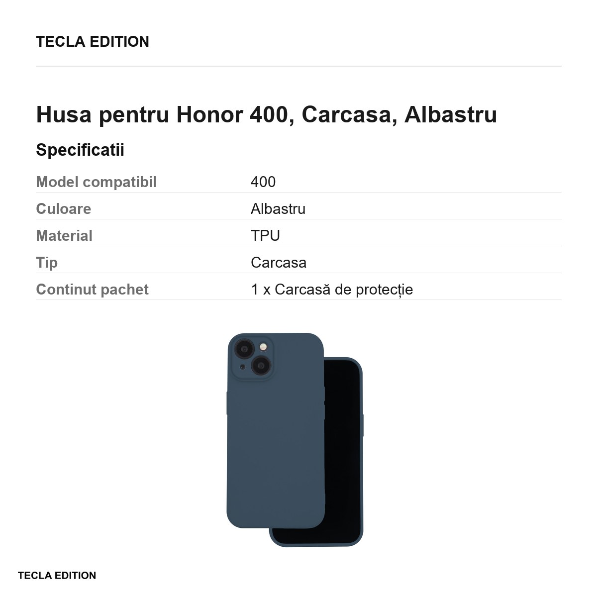 Husa Silicon pentru Honor 400, Carcasa, Albastru [2]
