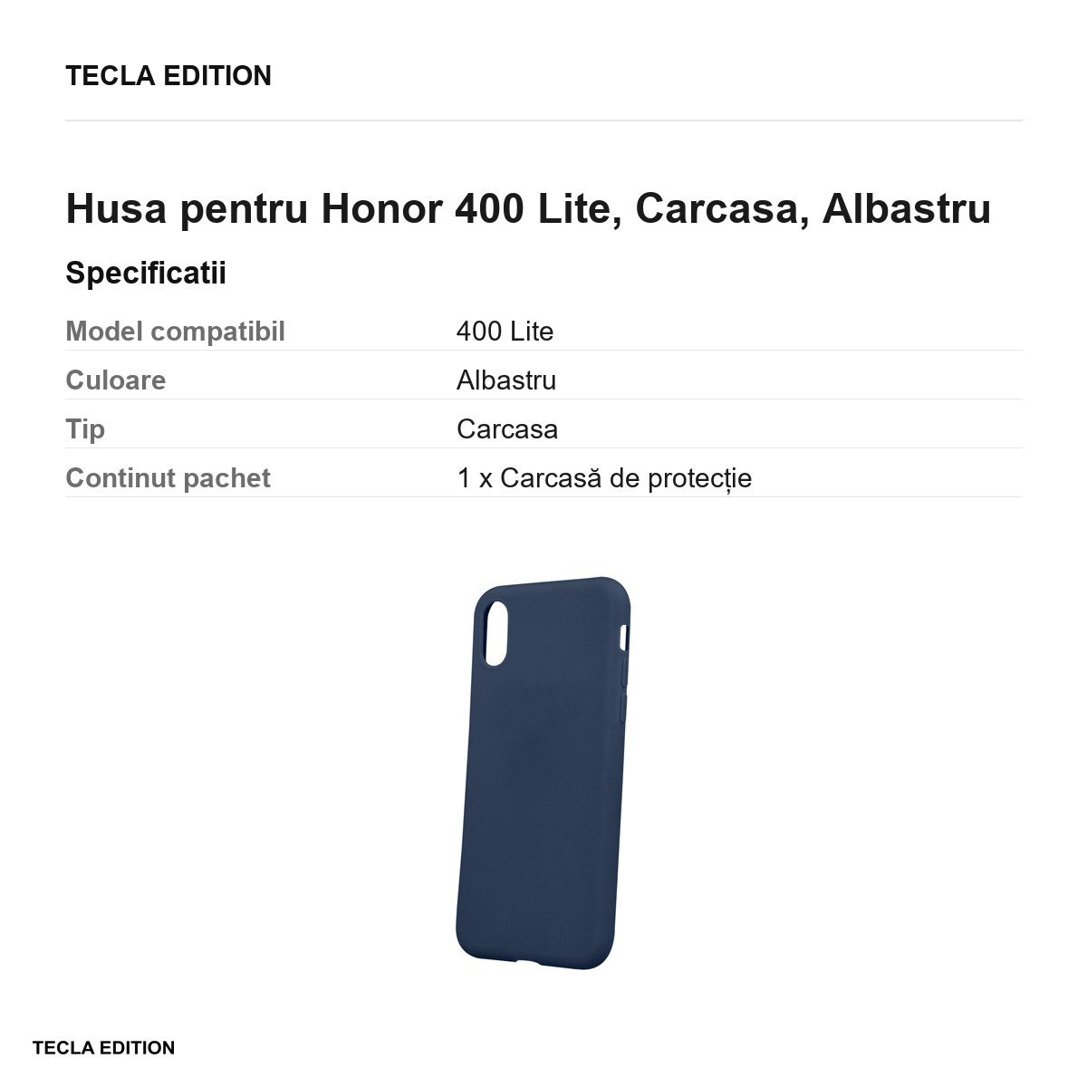 Husa Matt TPU pentru Honor 400 Lite, Carcasa, Albastru [2]